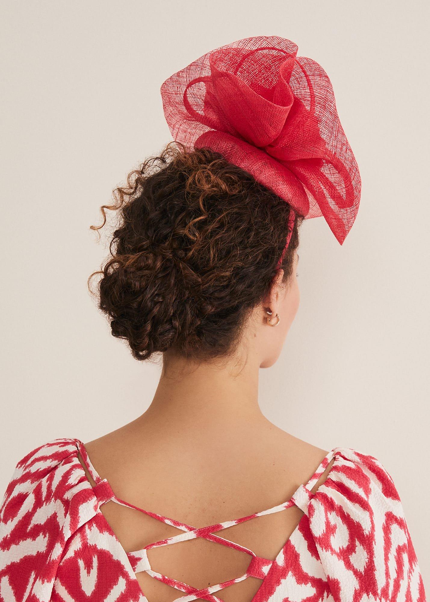 Pink Flower Pillbox Fascinator