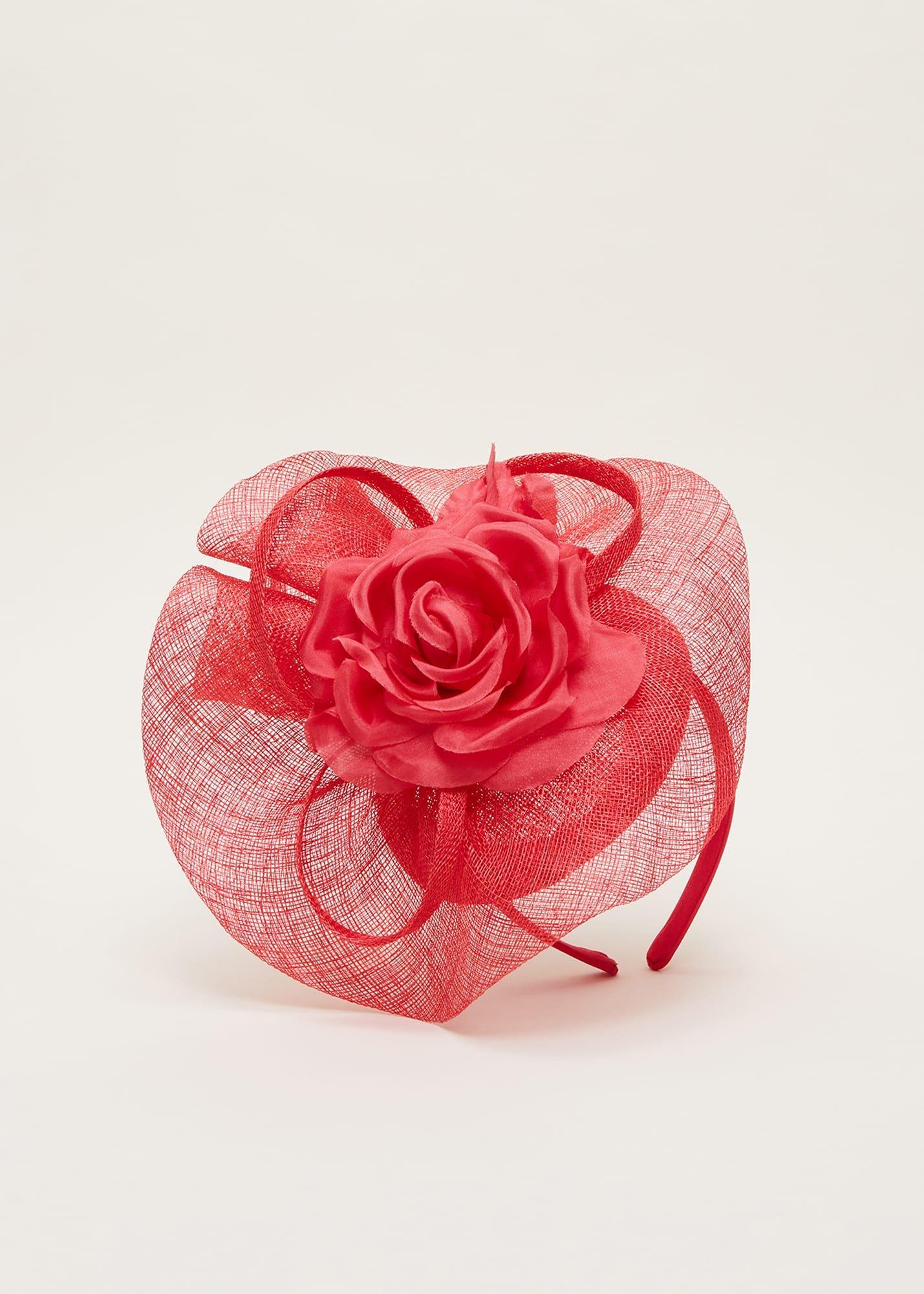 Pink Flower Pillbox Fascinator