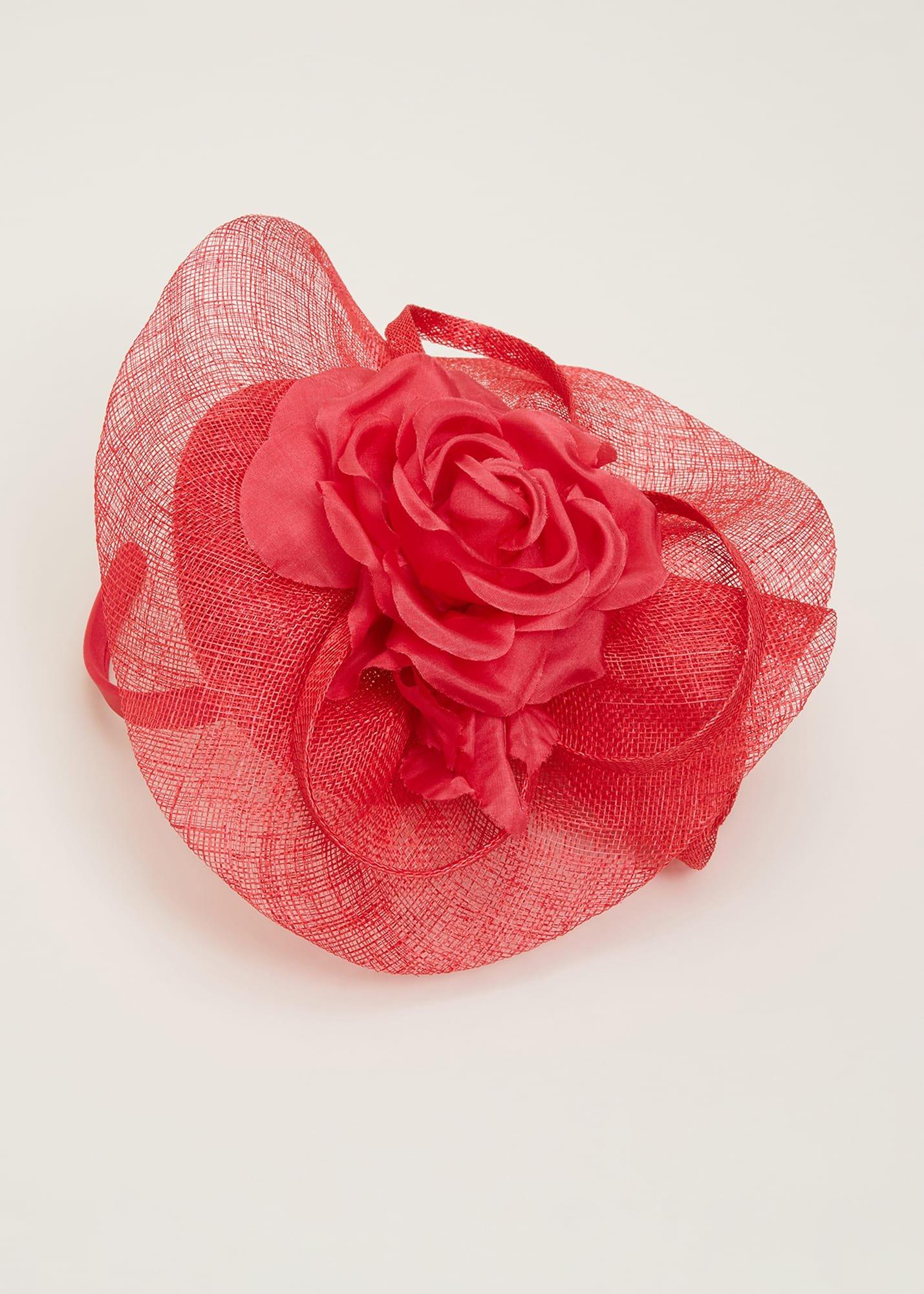 Pink Flower Pillbox Fascinator