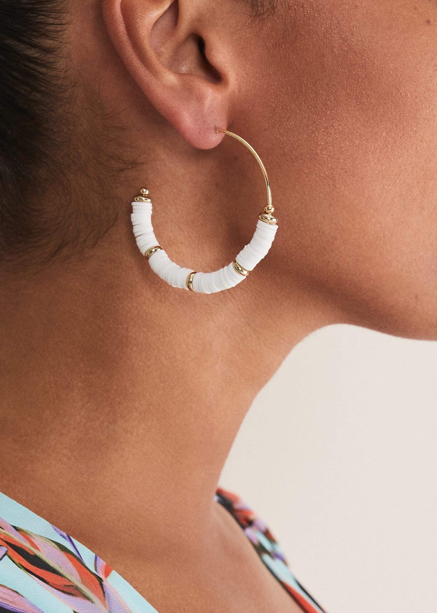 Beaded Hoop Earrings