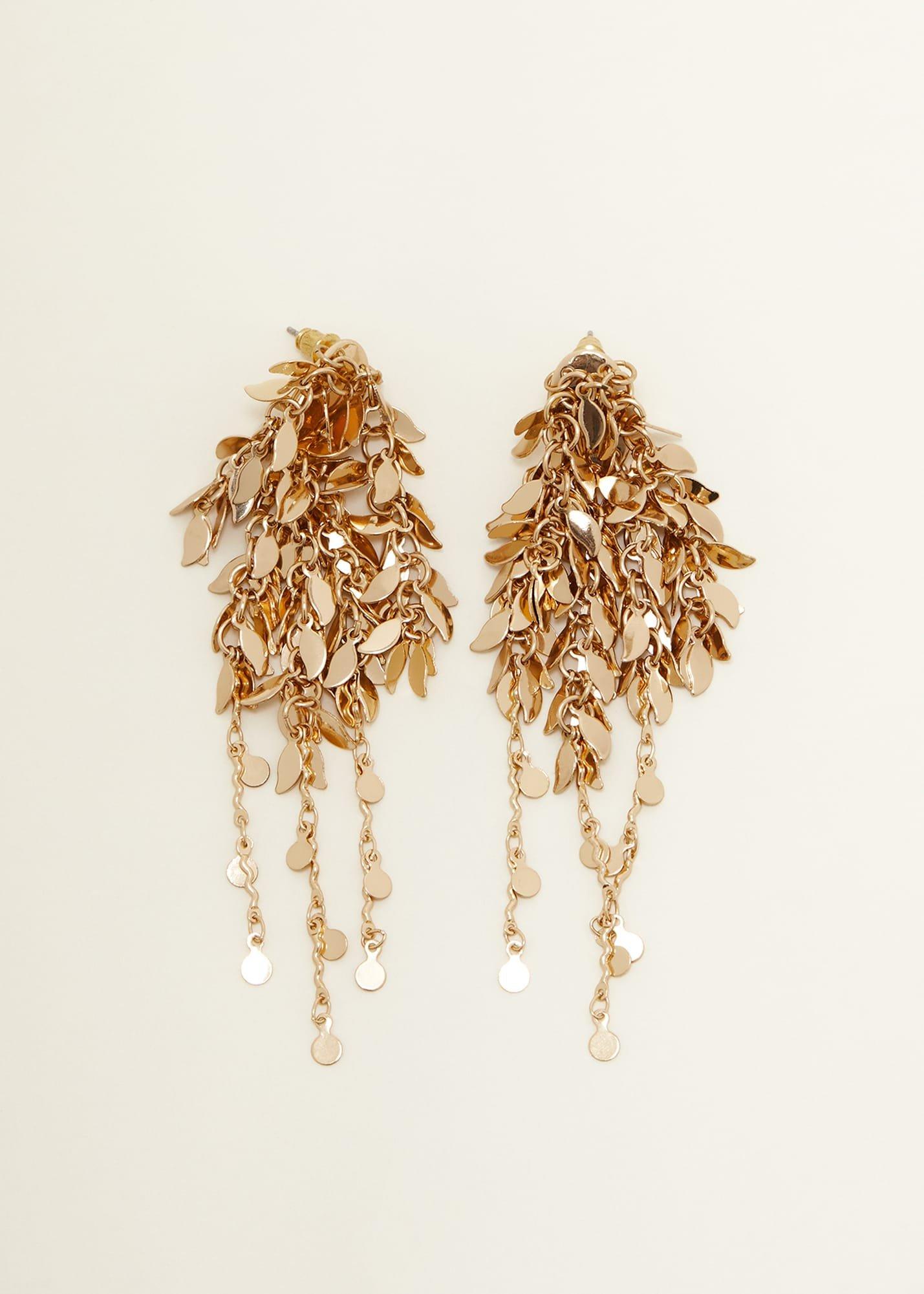 Cluster Leaf Drop Earring