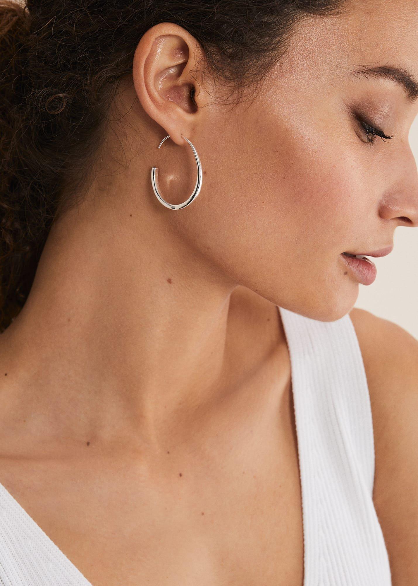 Silver Hoop Earrings
