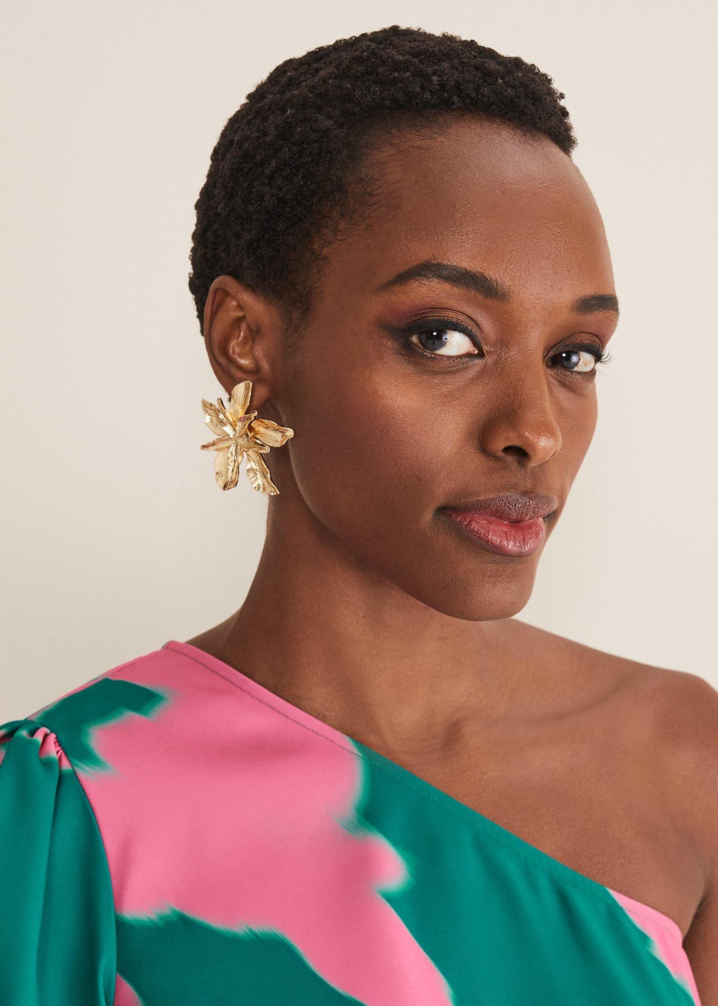 Statement Flower Stud Earring