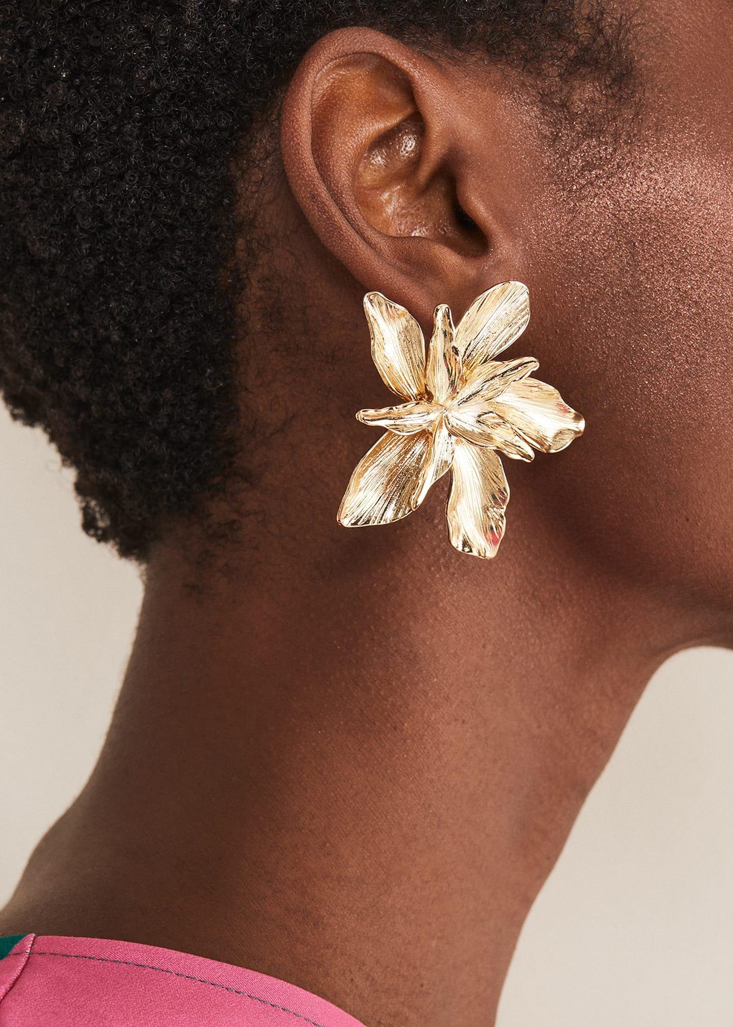 Statement Flower Stud Earring