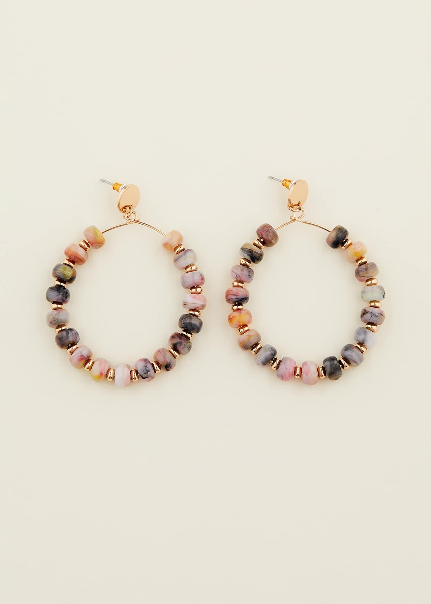 Beaded Hoop Earrings