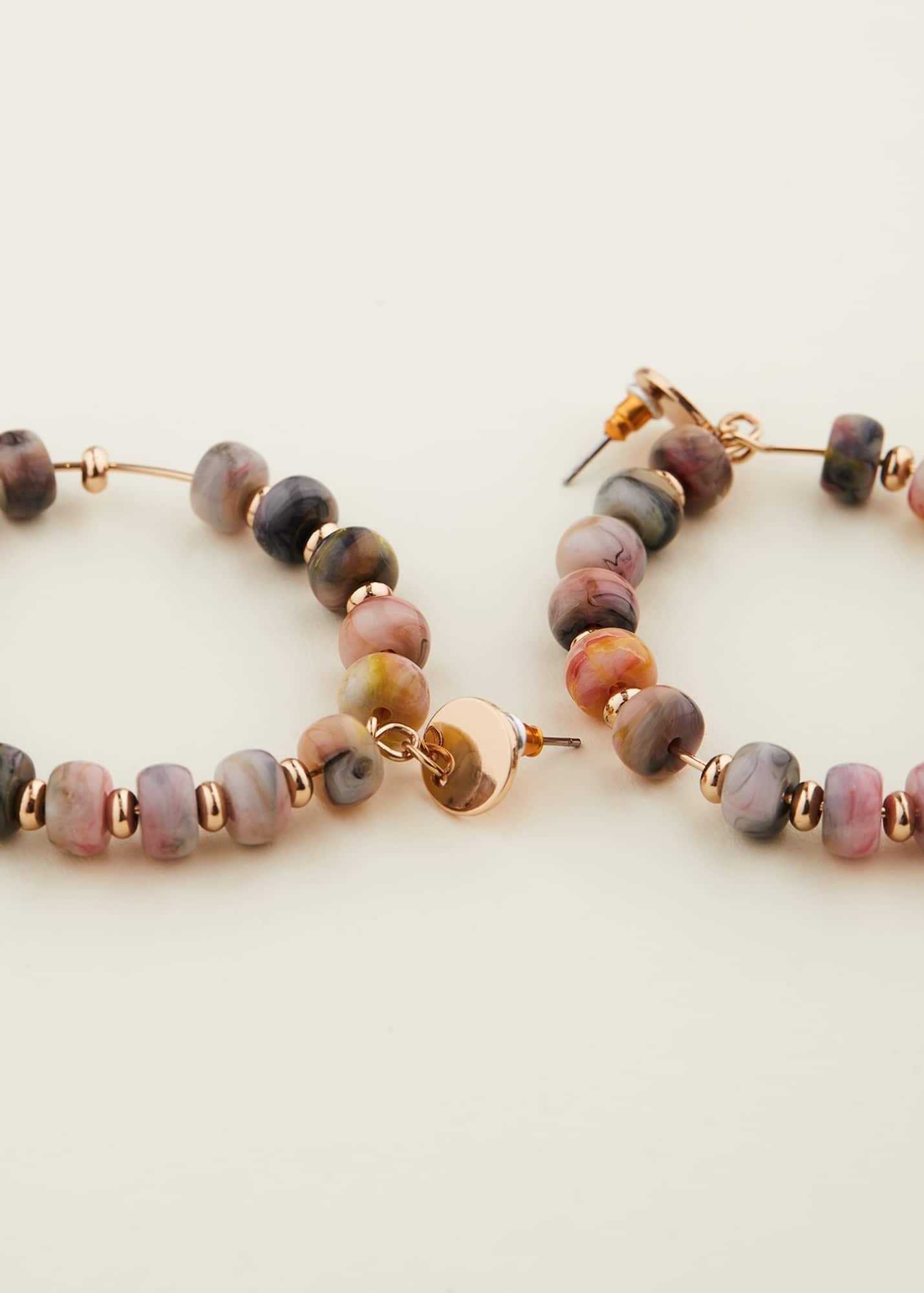 Beaded Hoop Earrings