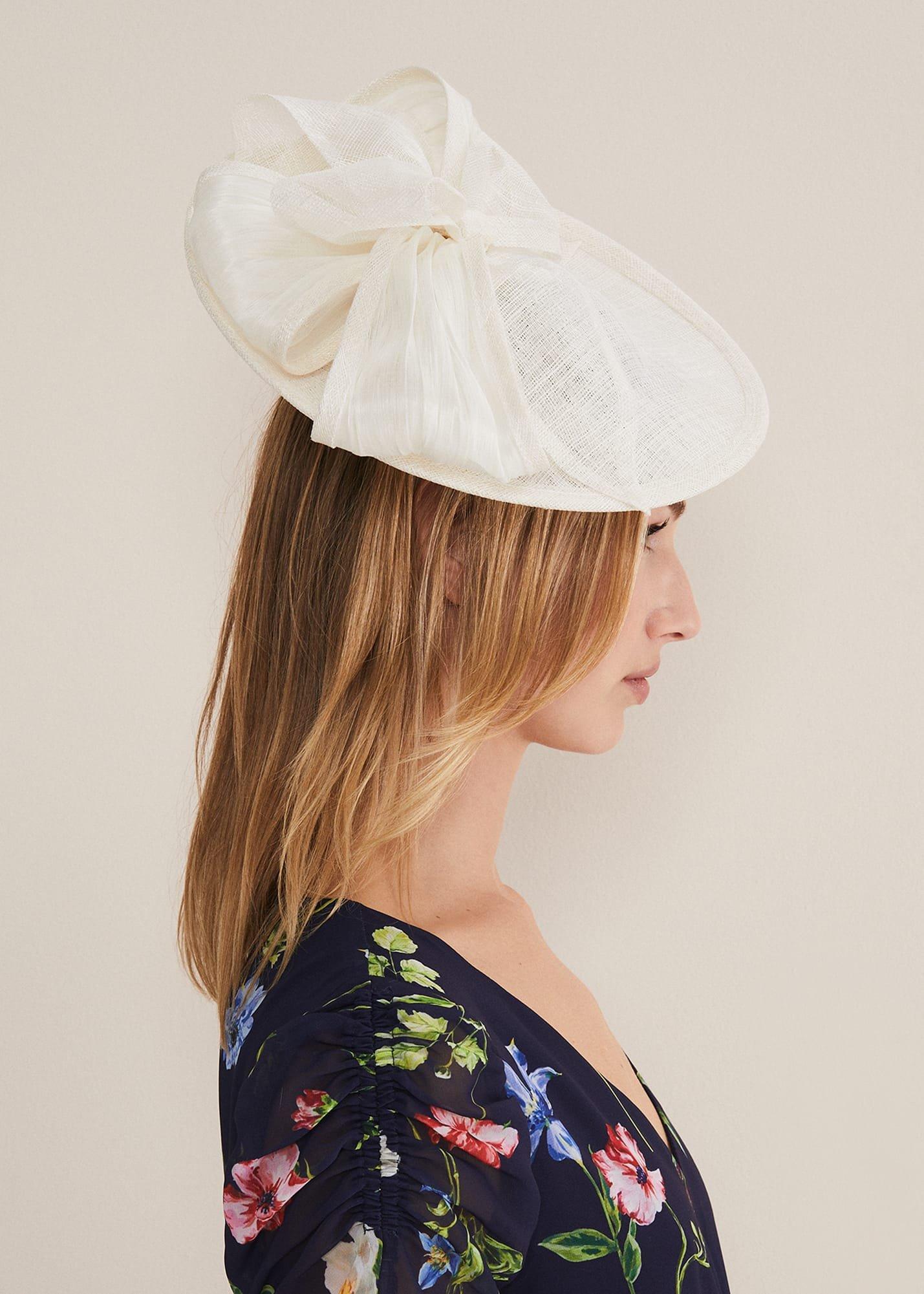 White Bow Fascinator