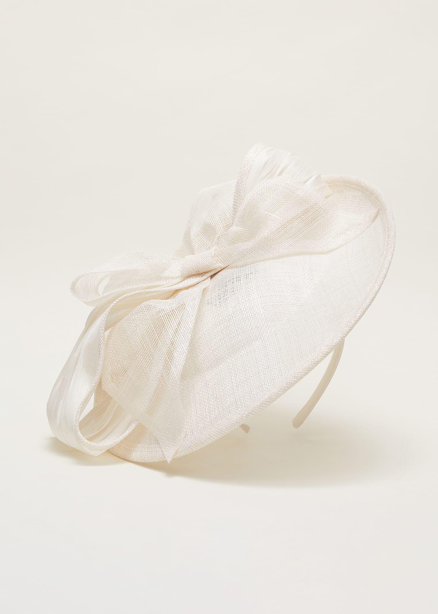 White Bow Fascinator
