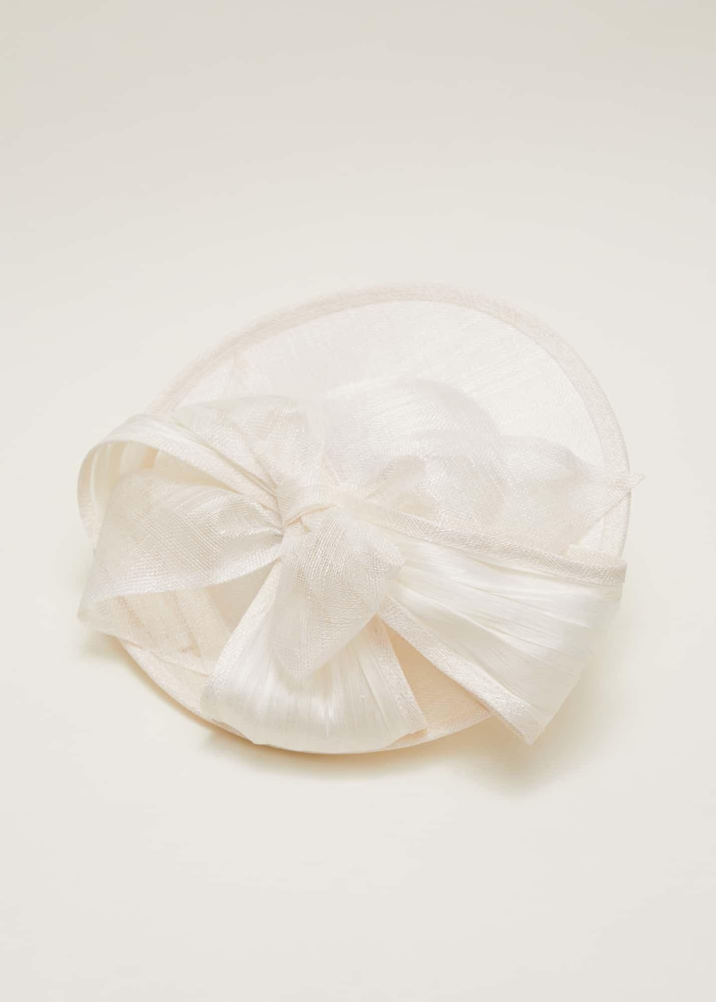 White Bow Fascinator