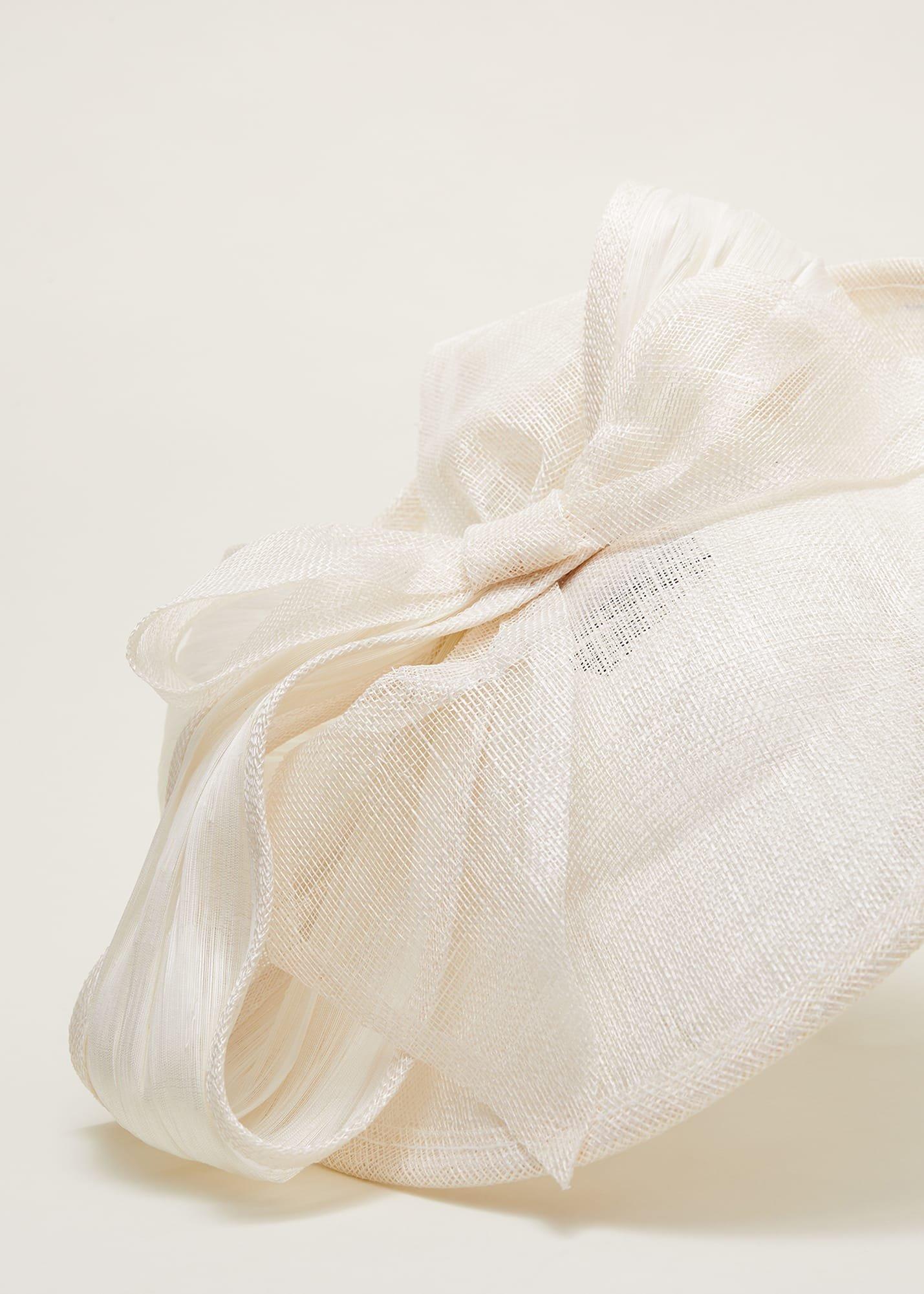 White Bow Fascinator