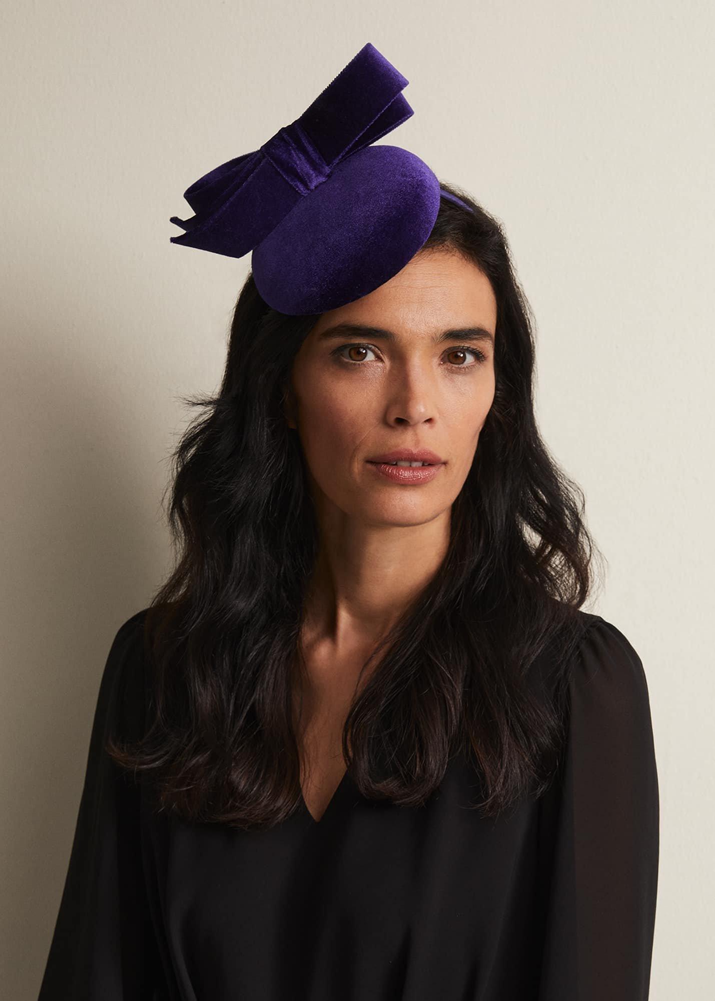 Velvet Bow Pillbox Fascinator