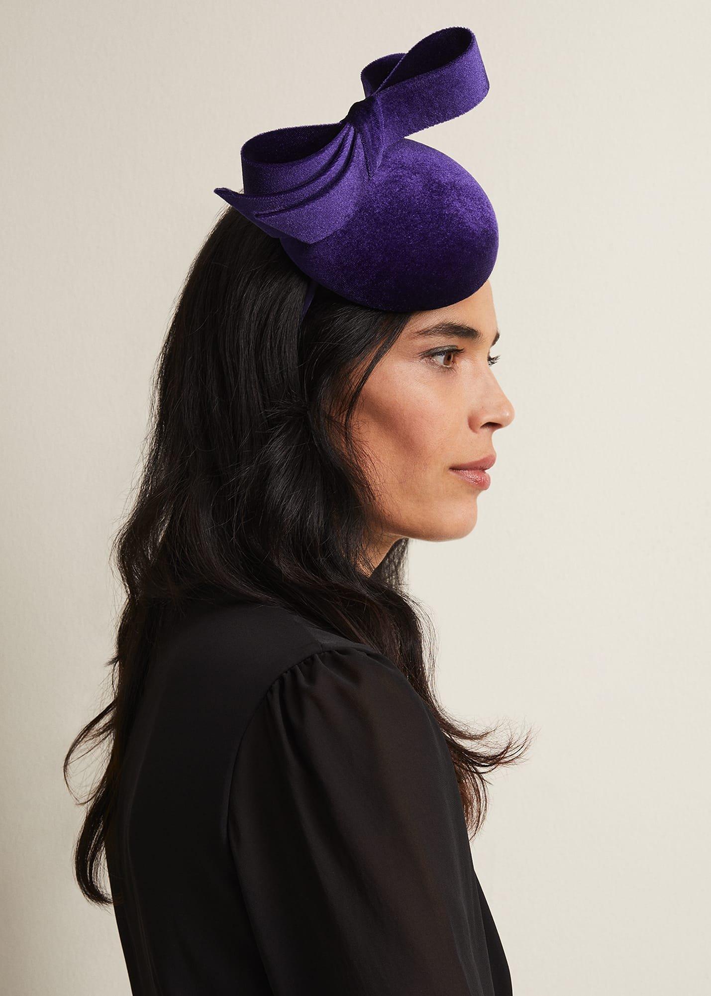 Velvet Bow Pillbox Fascinator