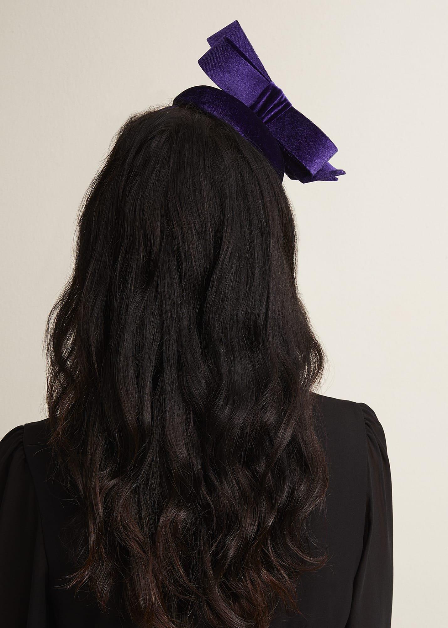 Velvet Bow Pillbox Fascinator