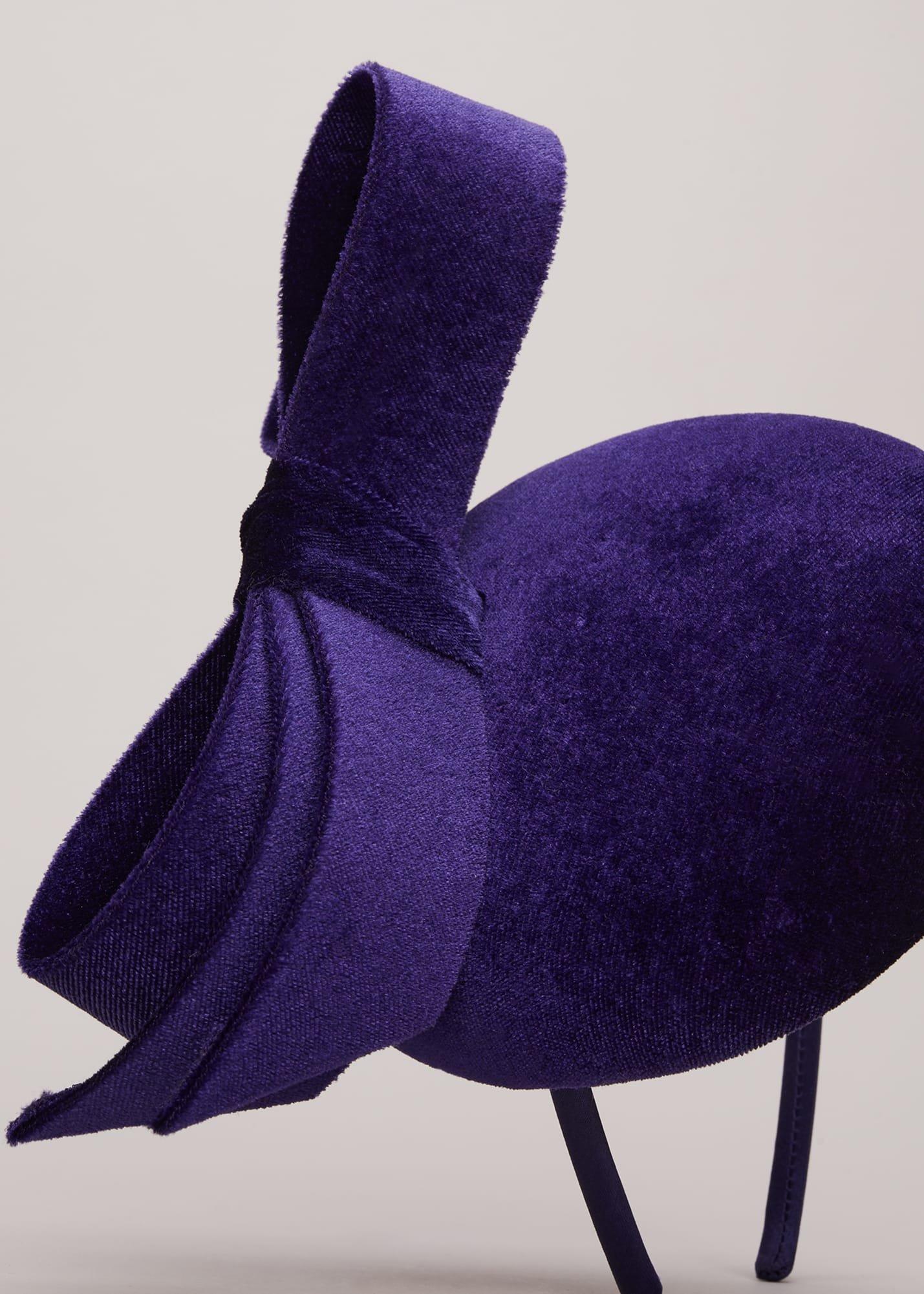 Velvet Bow Pillbox Fascinator