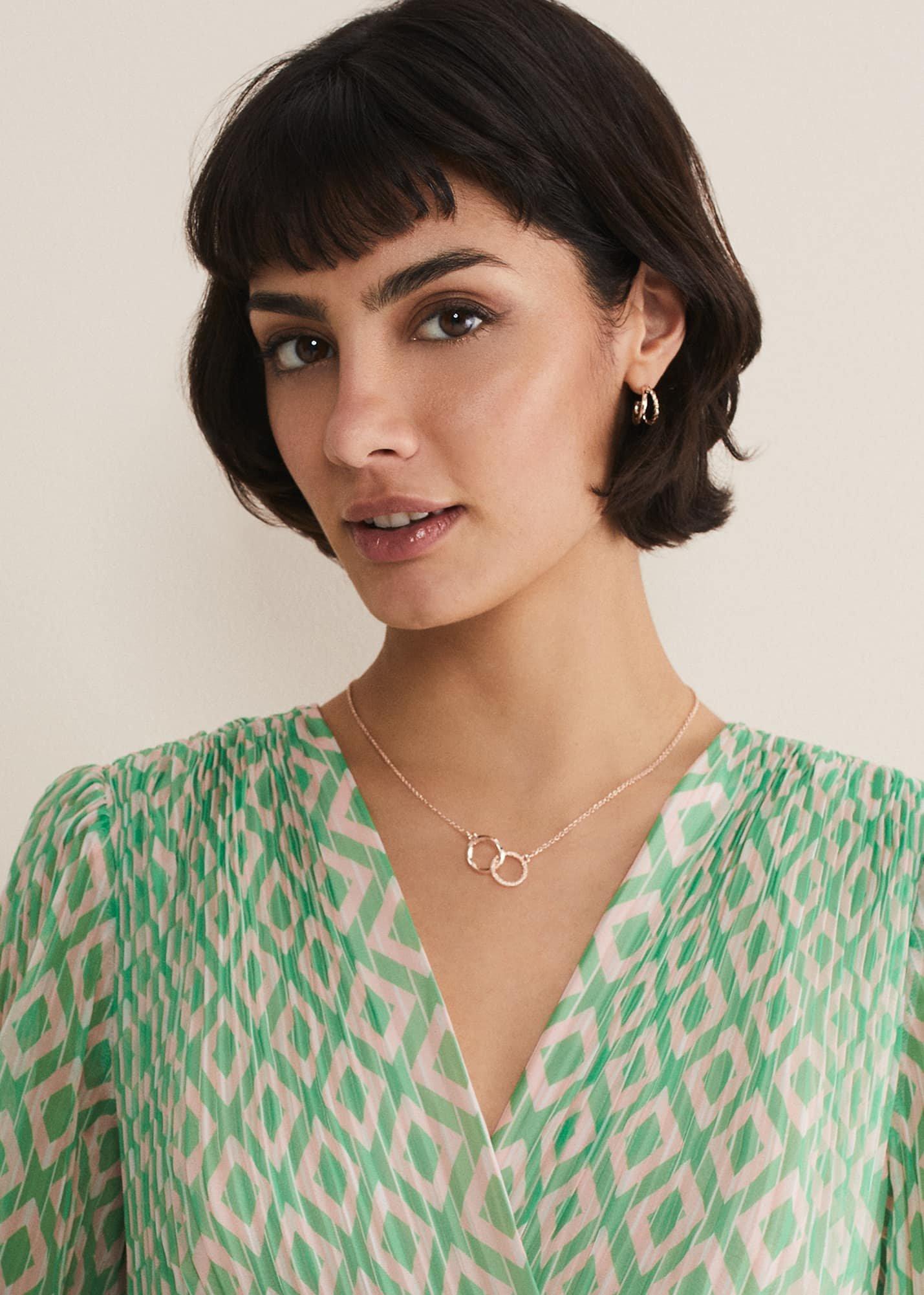 Gold Two Ring Necklace