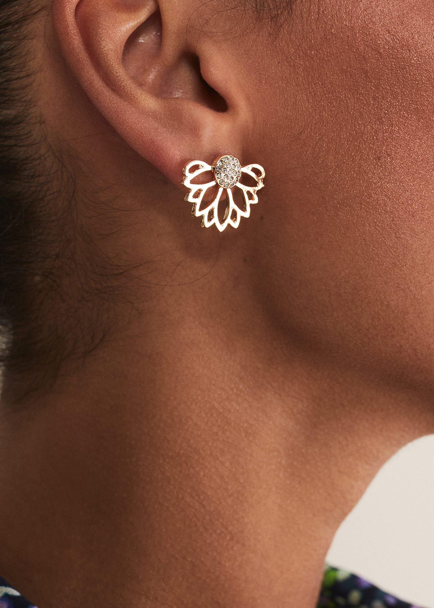 Sparkle Fan Stud Earrings