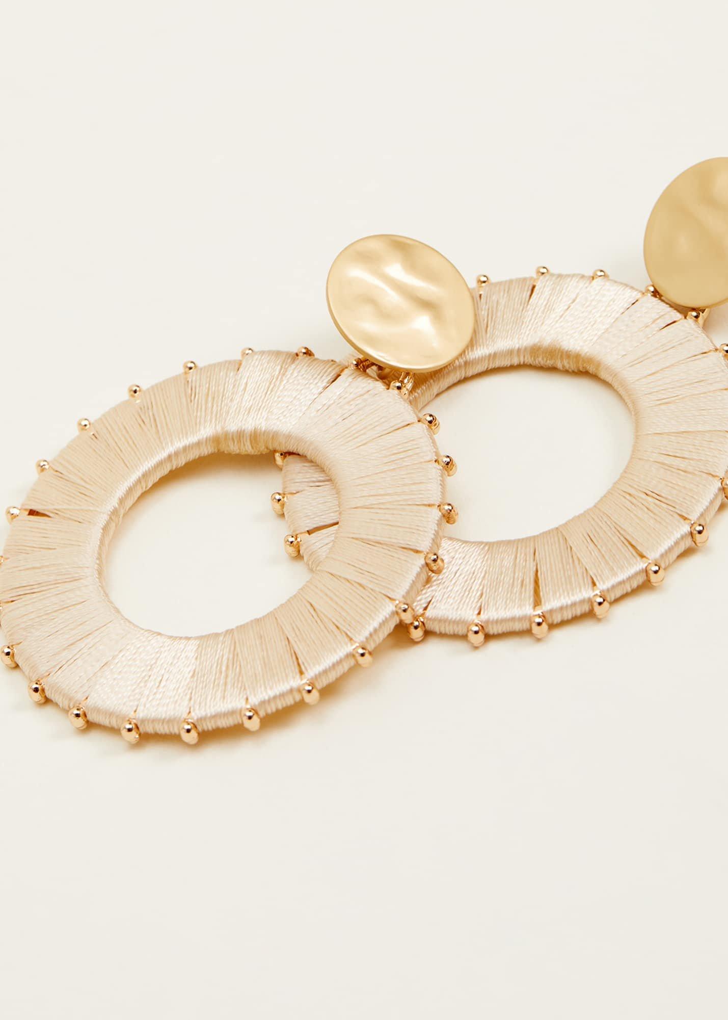 Threaded Circle Drop Earrings