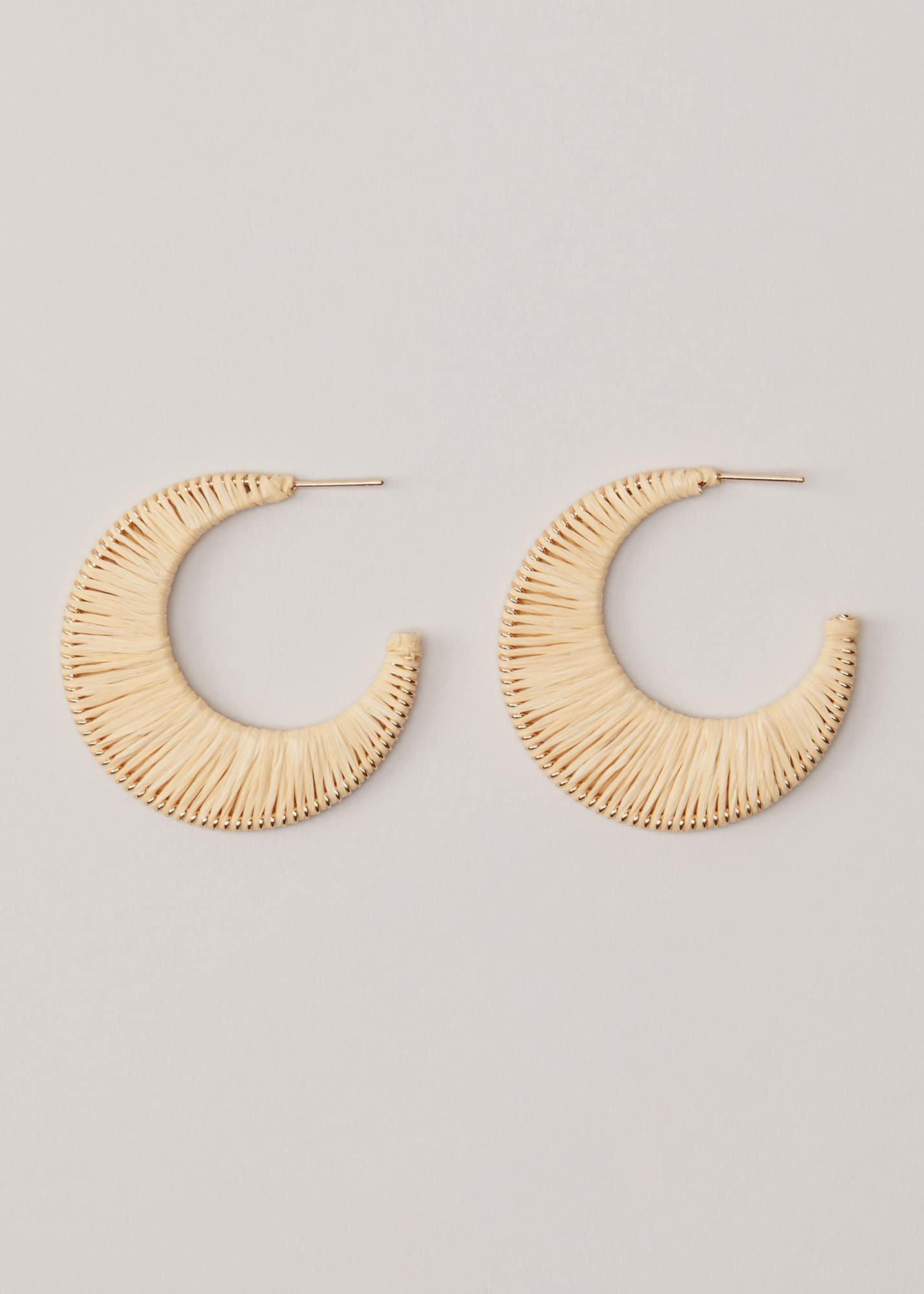 Raffia Hoop Earrings