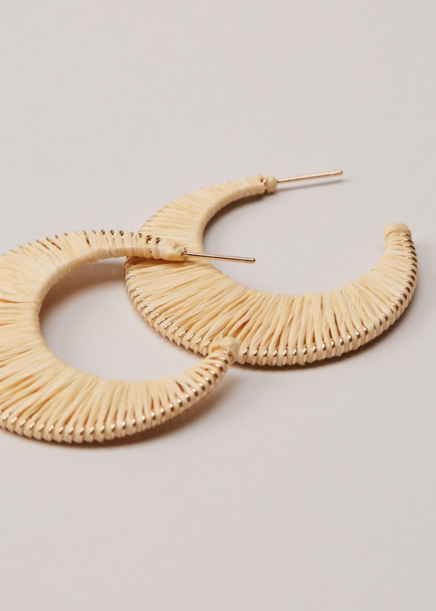 Raffia Hoop Earrings