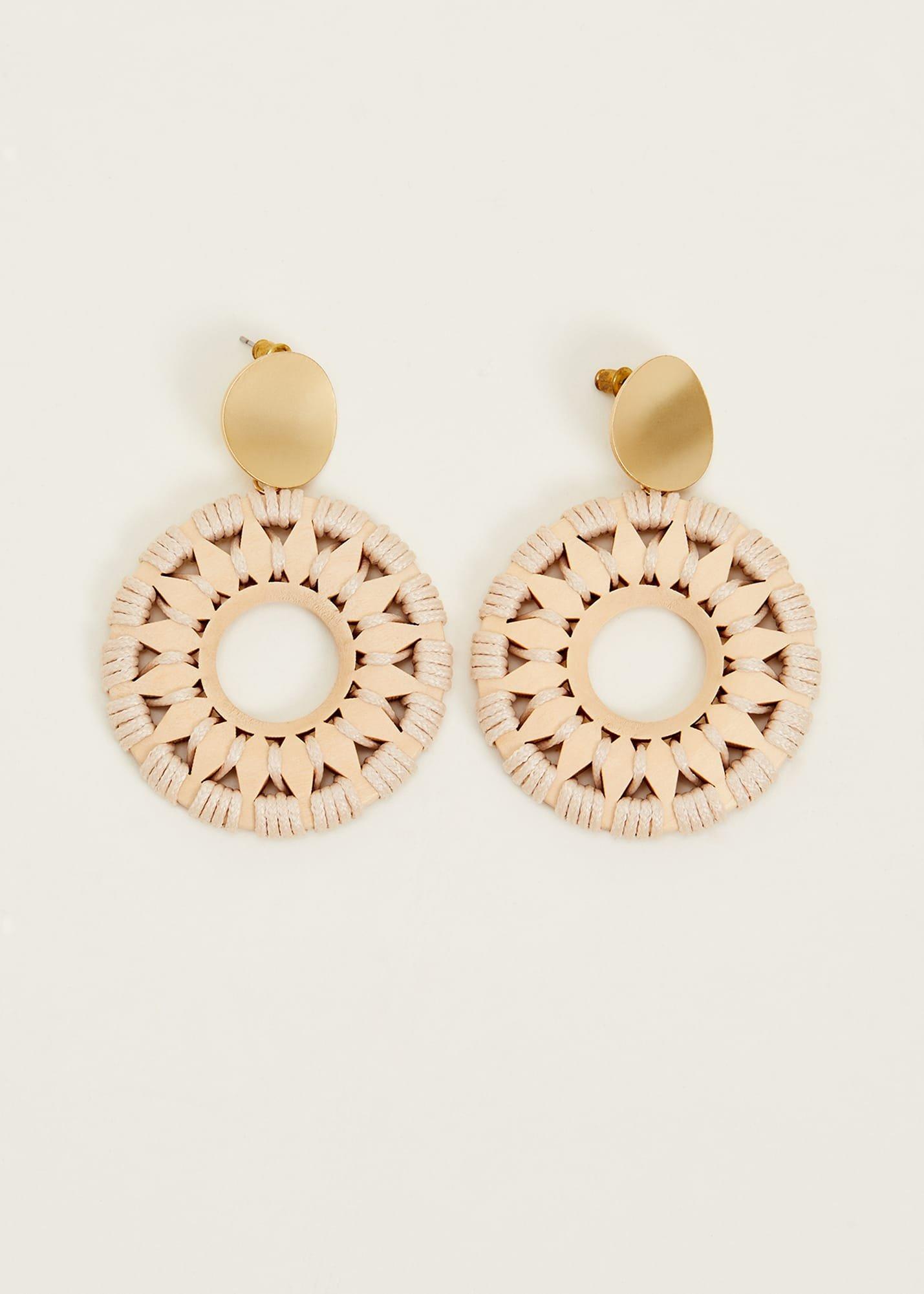 Pattern Drop Earrings
