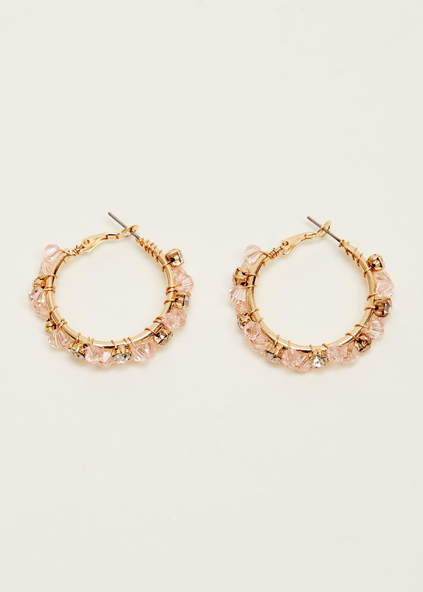Beaded Hoop Earrings