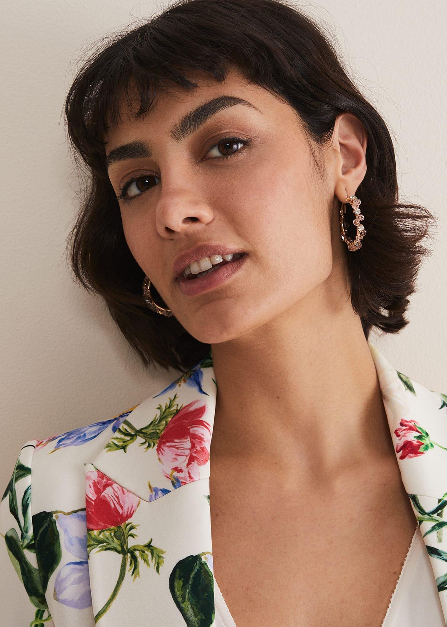 Beaded Hoop Earrings