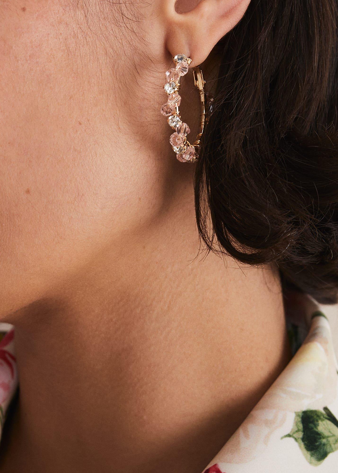 Beaded Hoop Earrings