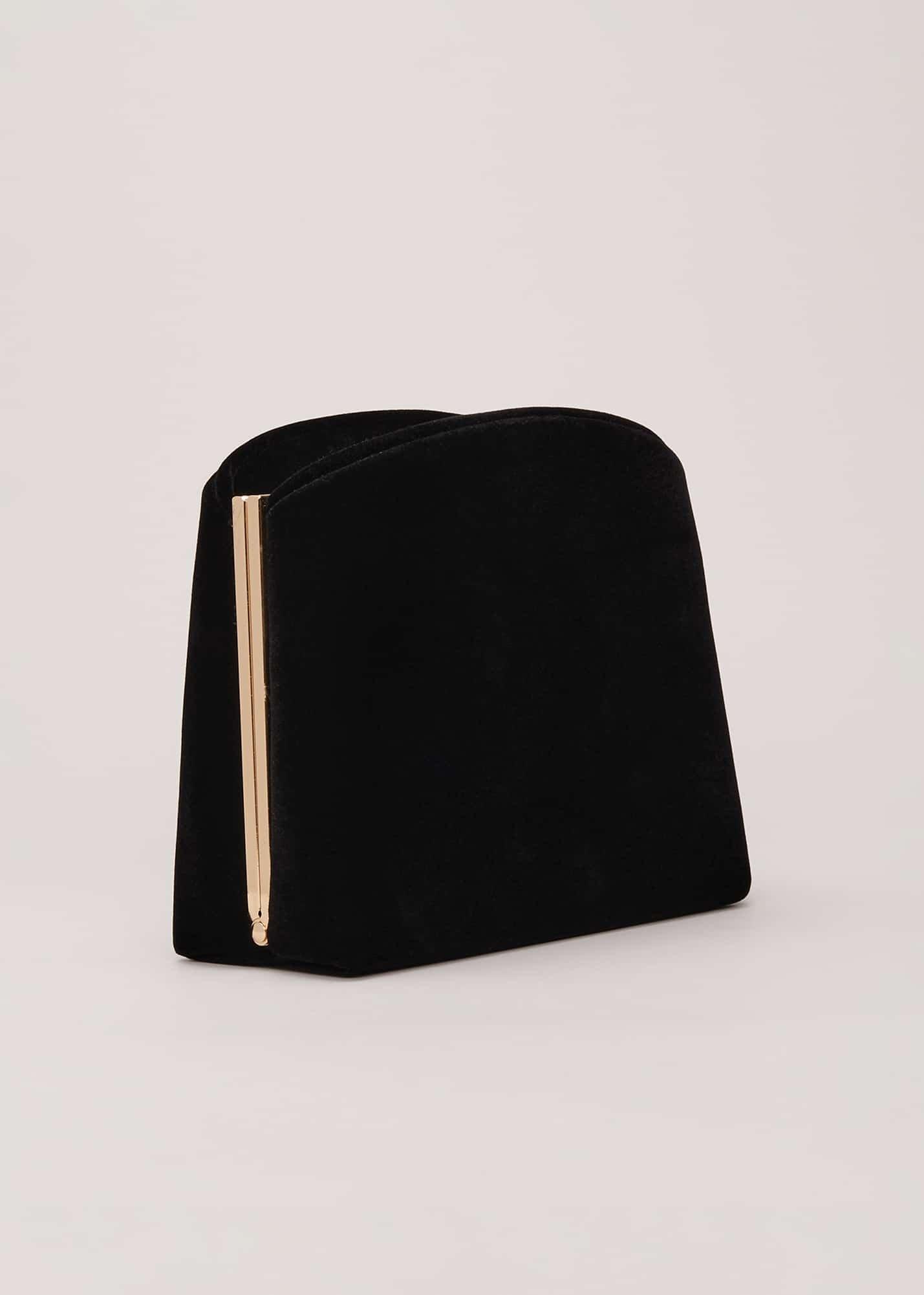 Black Velvet Clutch Bag