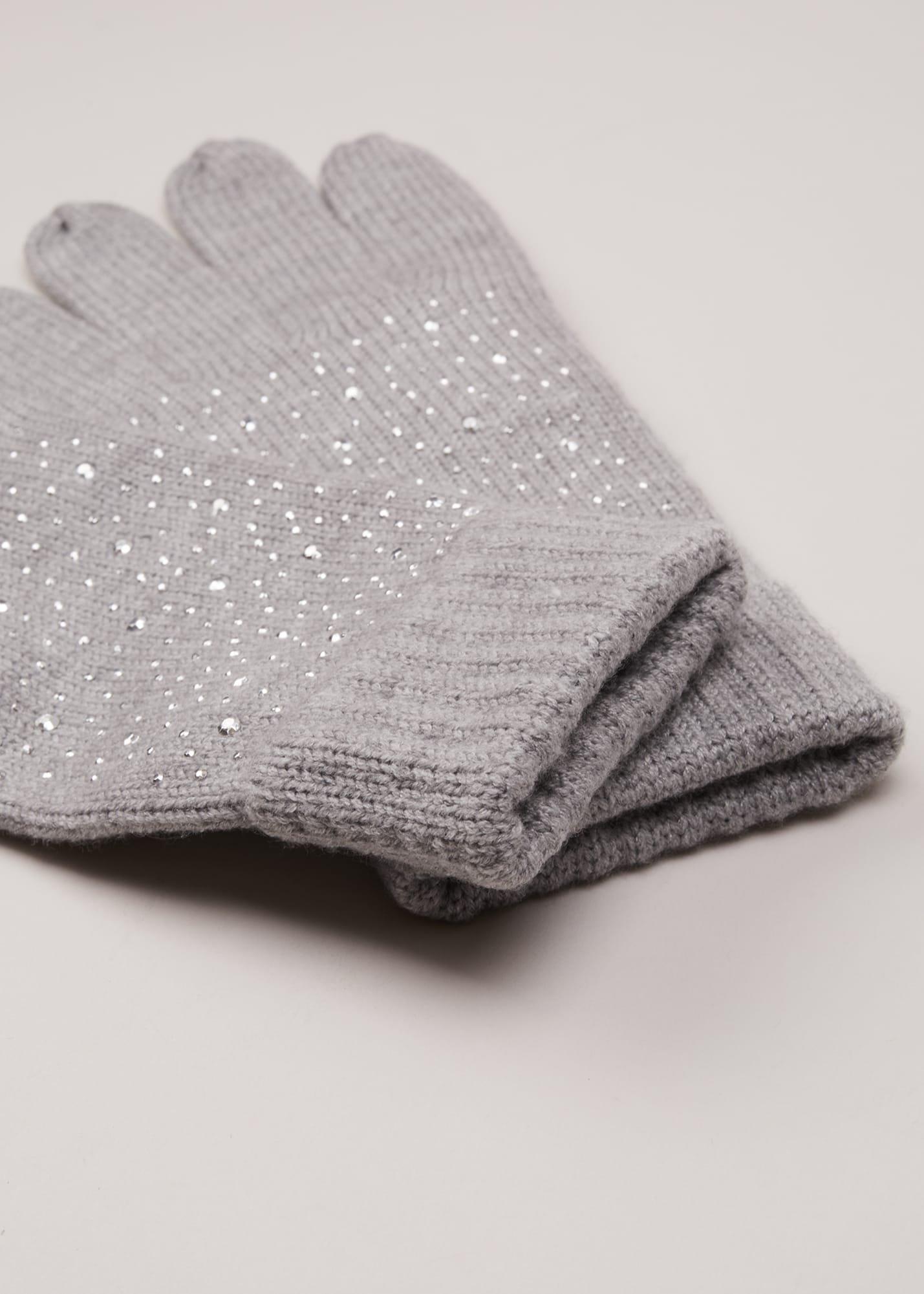 Grey Sparkly Gloves