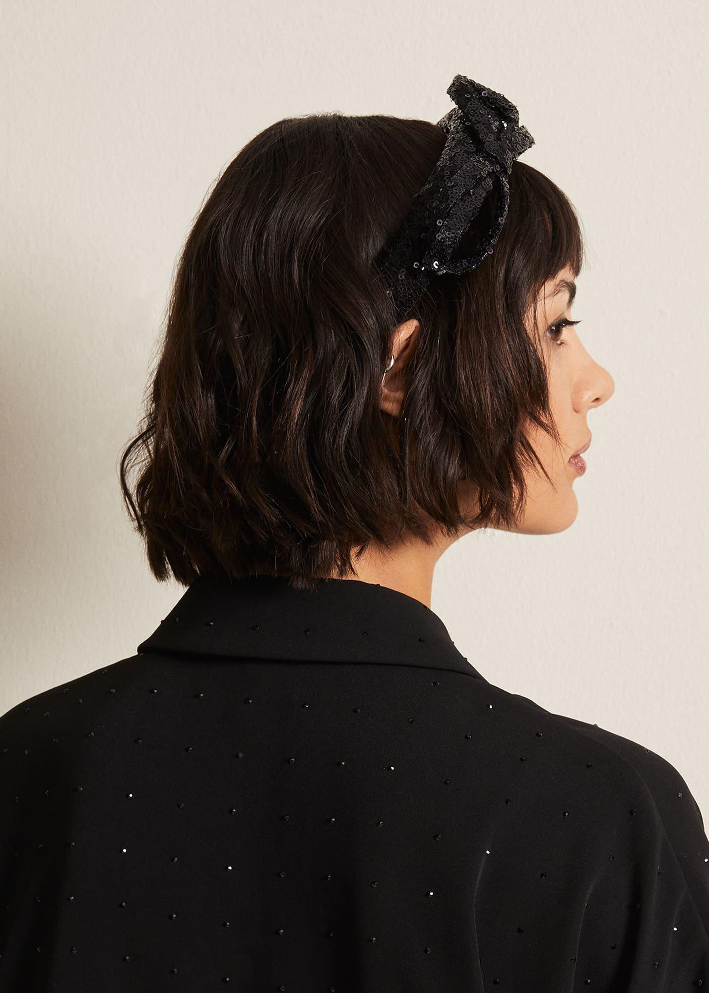 Black Sequin Headband