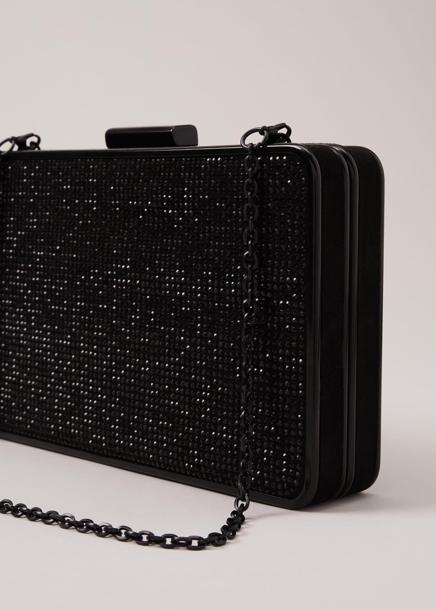Black Sparkly Clutch Bag