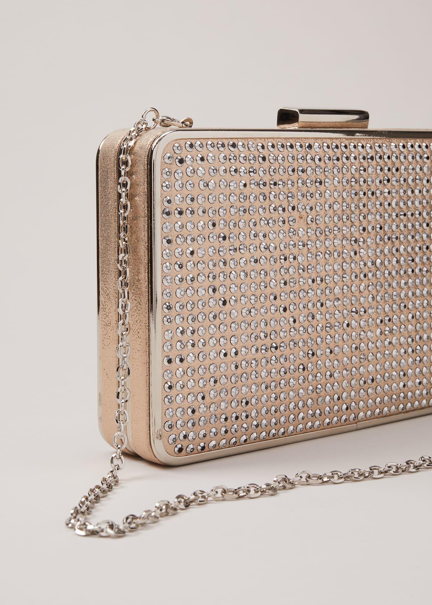 Silver Sparkly Clutch Bag