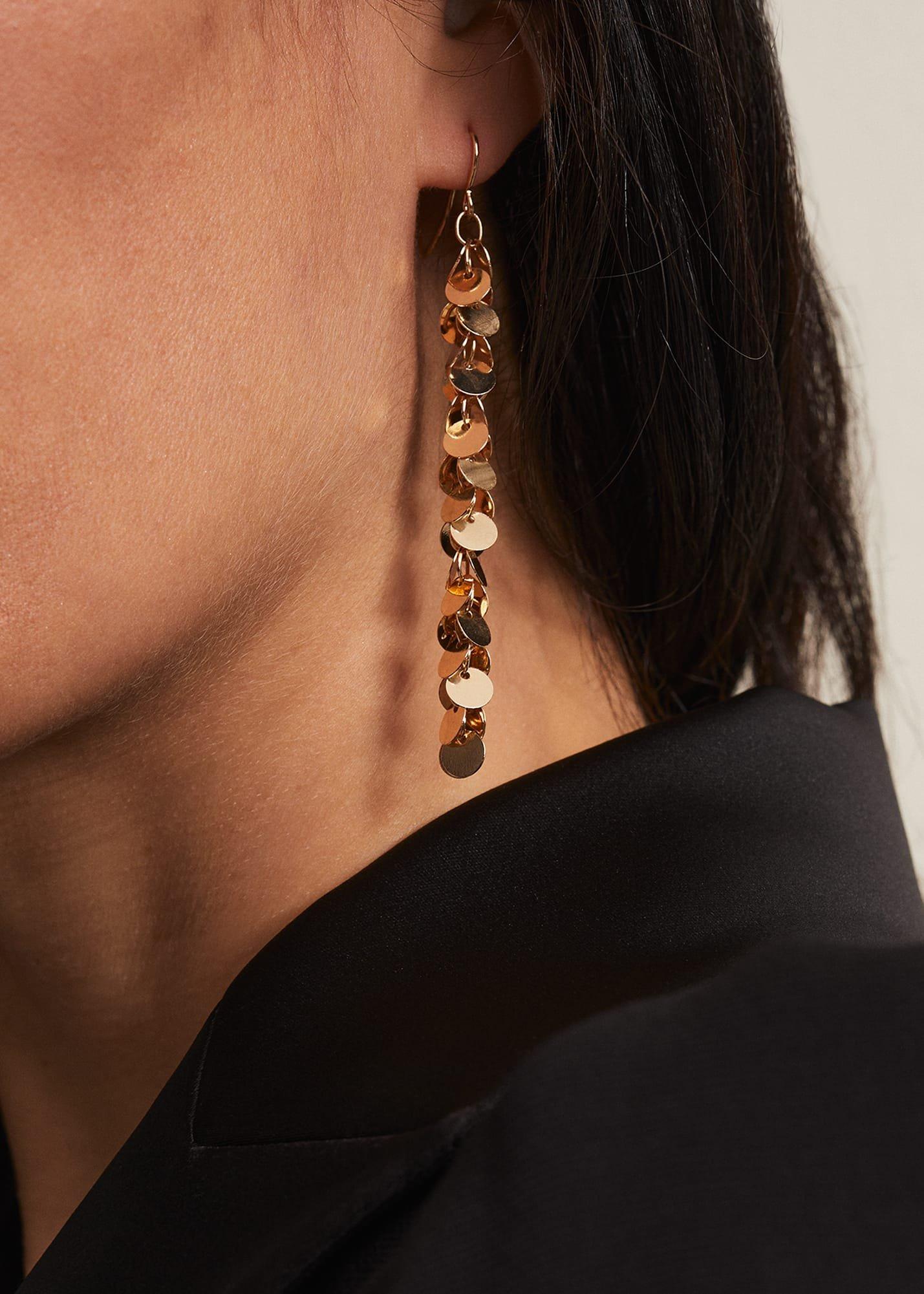 Gold Cluster Drop Earrings