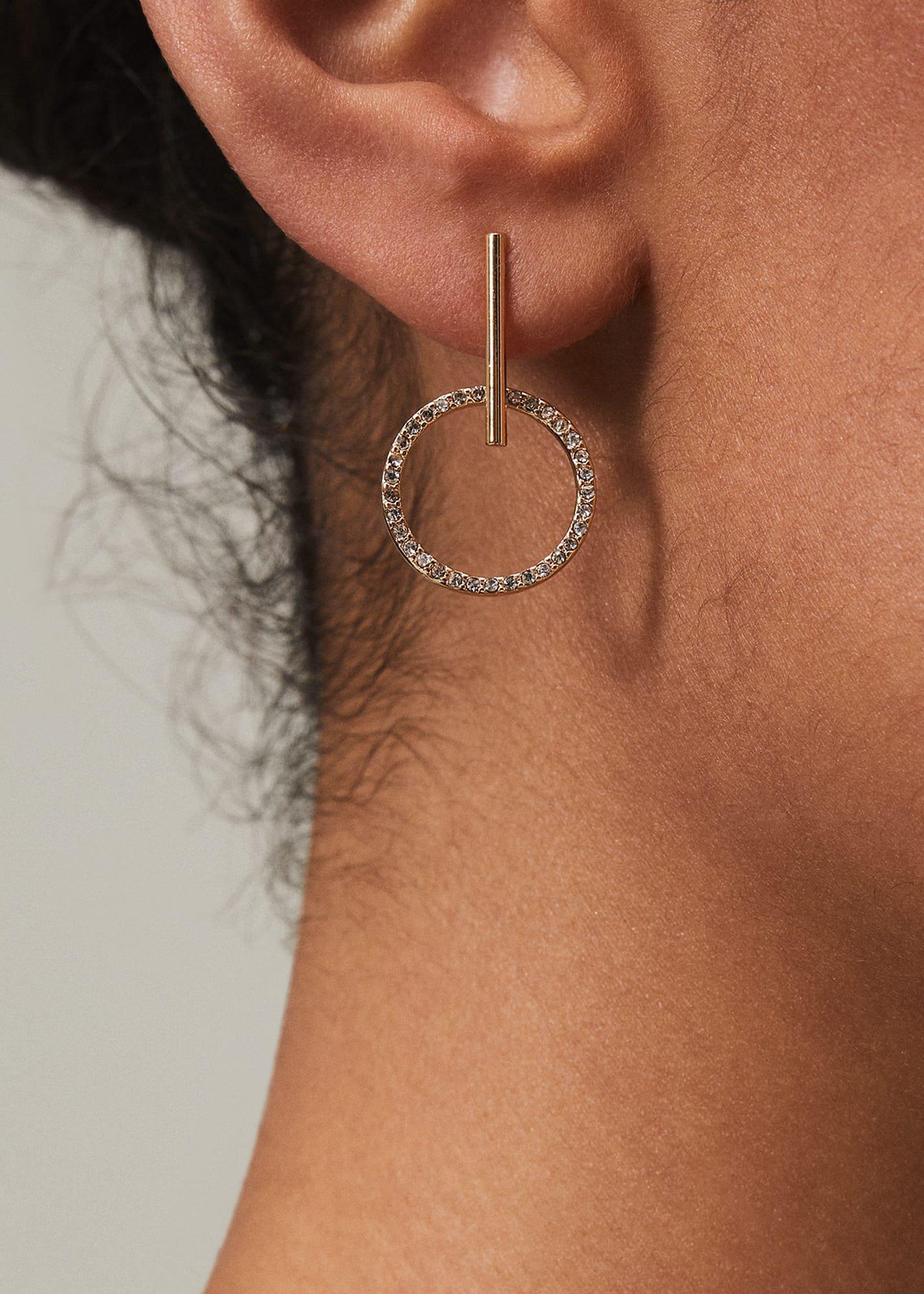 Small Stone Drop Earrings