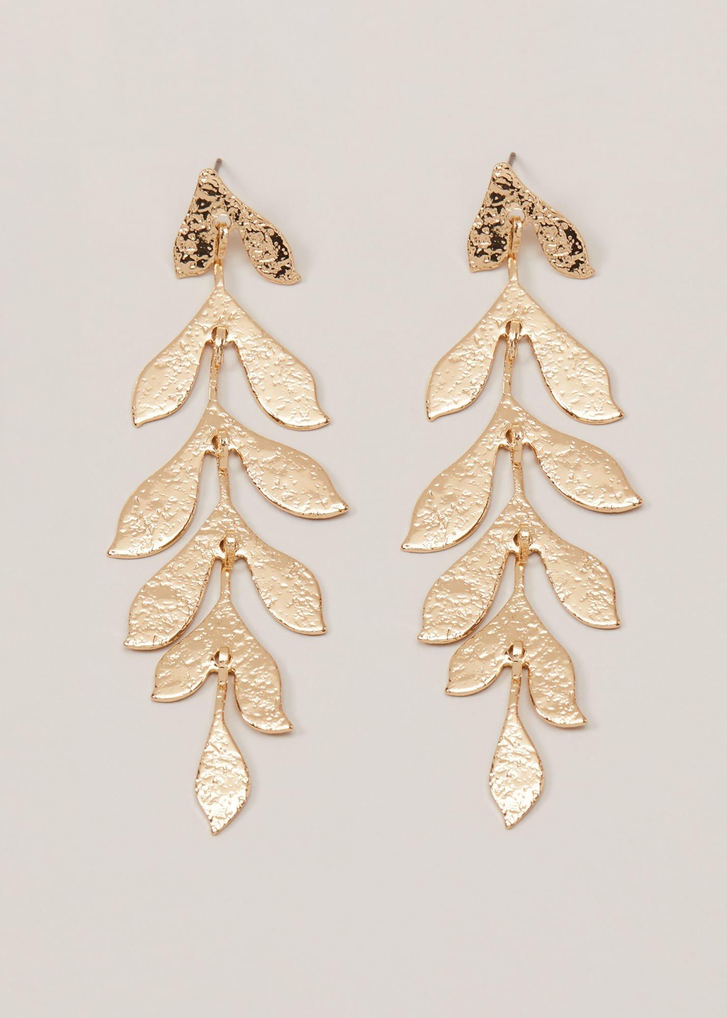 Long Petal Drop Earrings