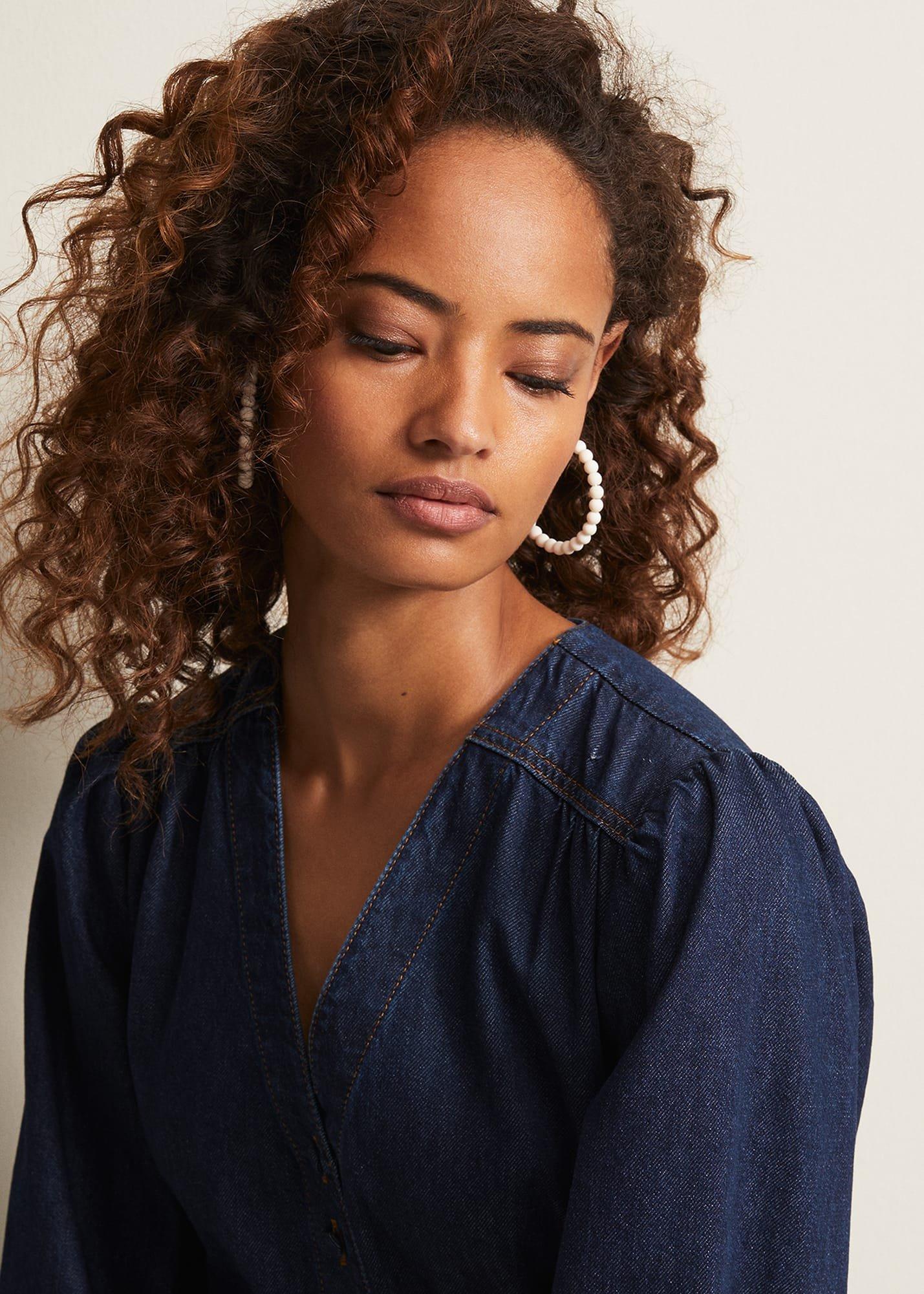 Matte Bead Hoop Earrings