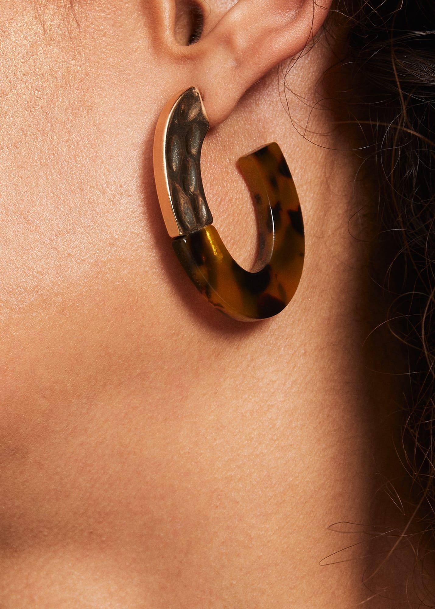 Tortoiseshell Hoop Earrings