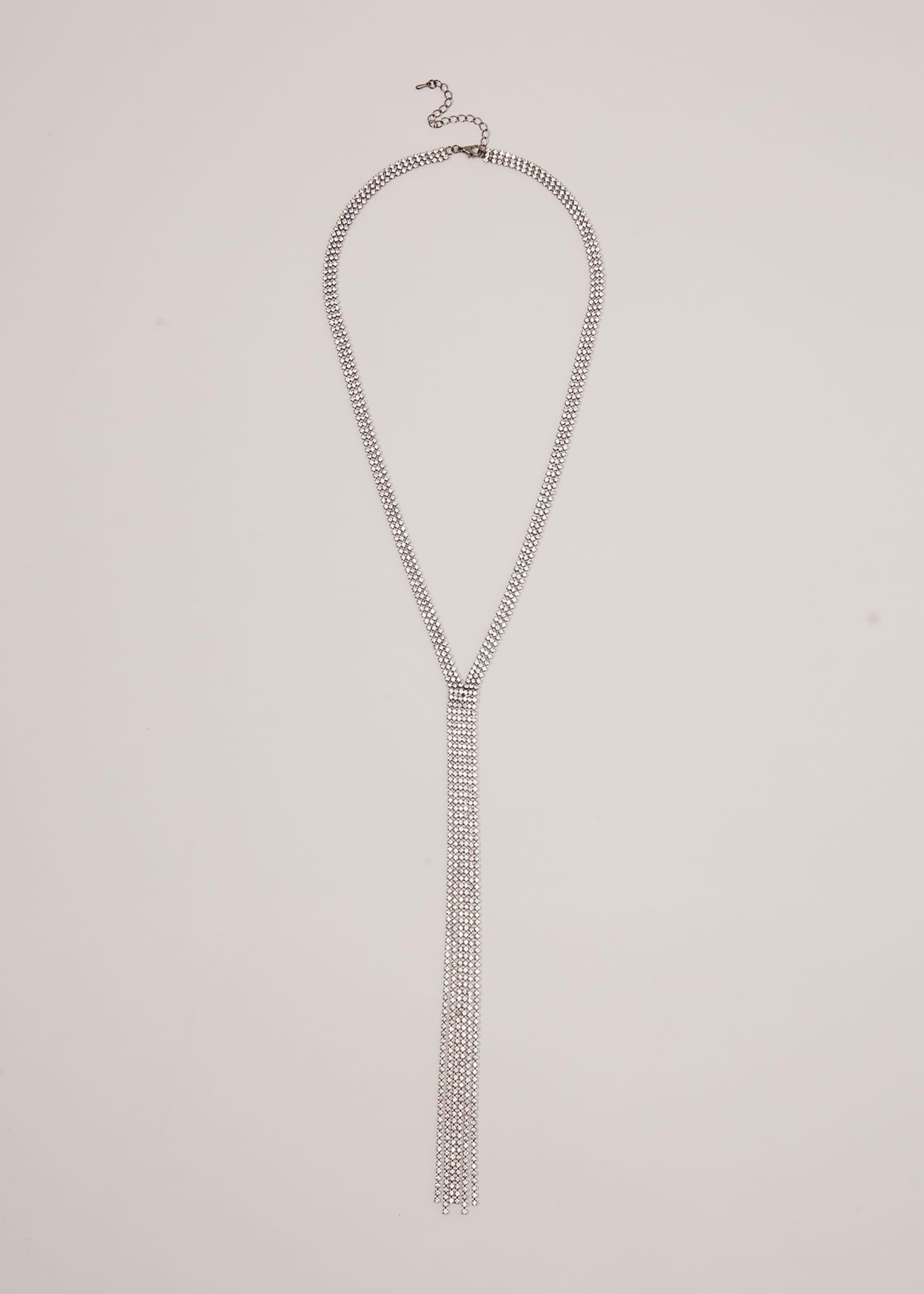 Long Sparkle Lariat Necklace