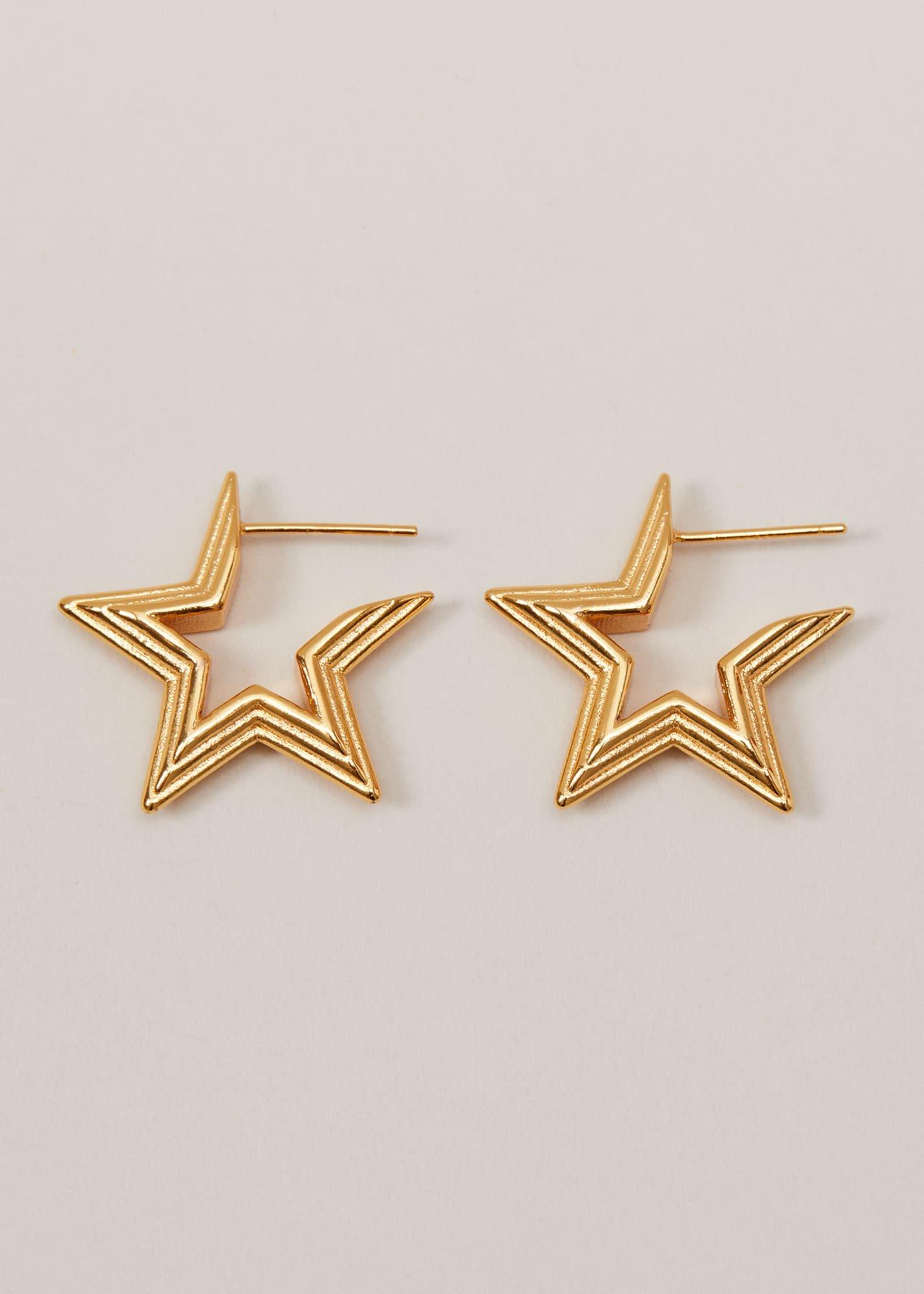 Star Hoop Earrings