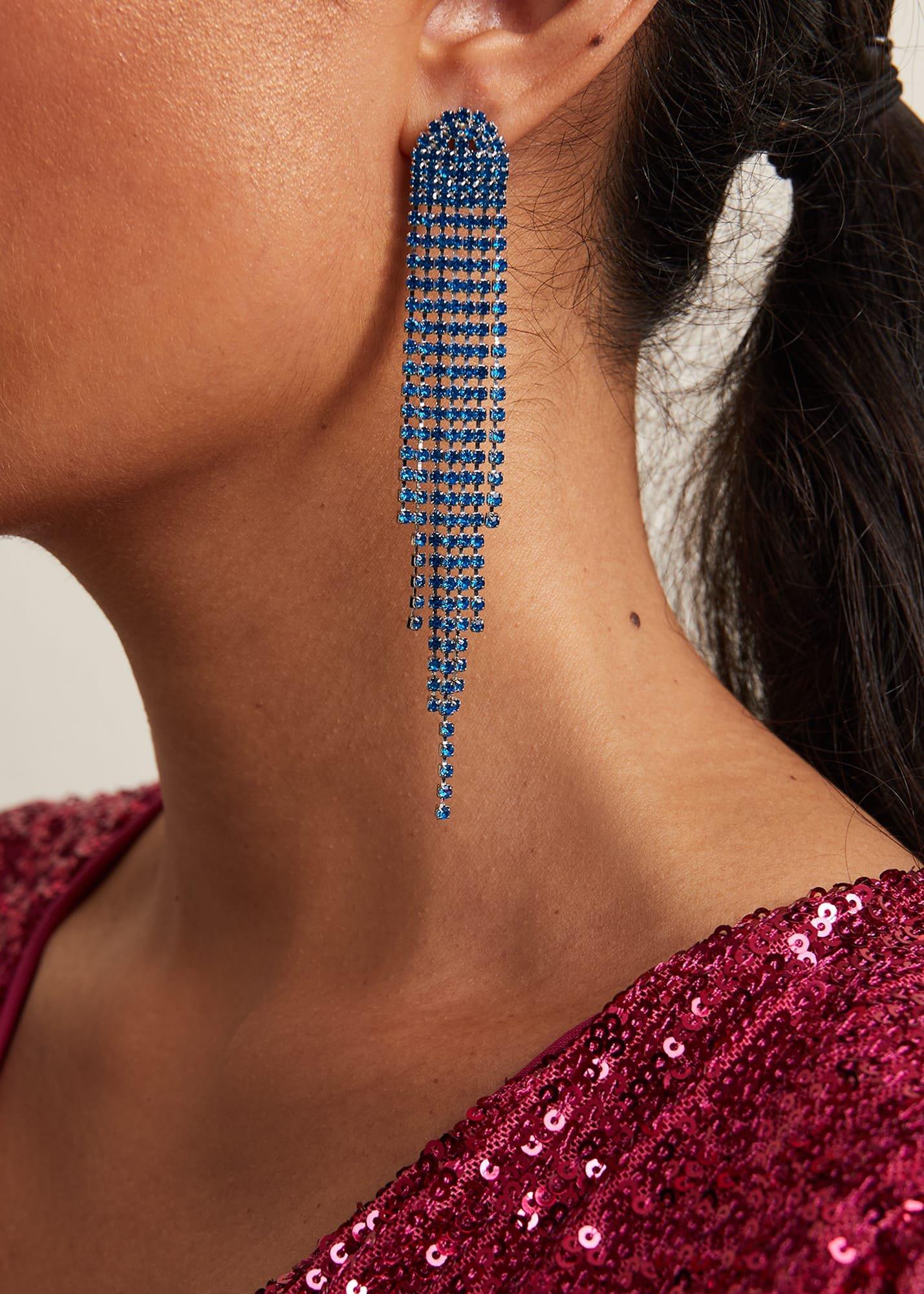 Graduated Stone Drop Earrings