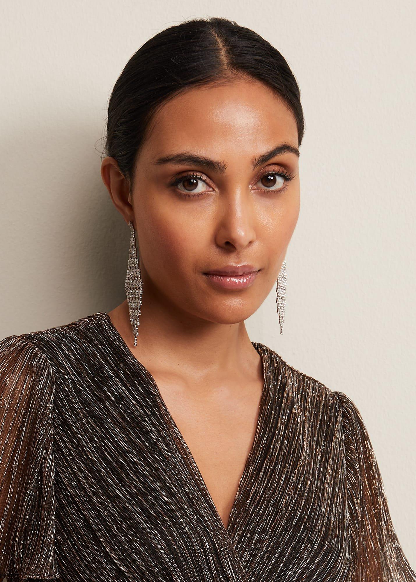 Oversized Stone Drop Earrings