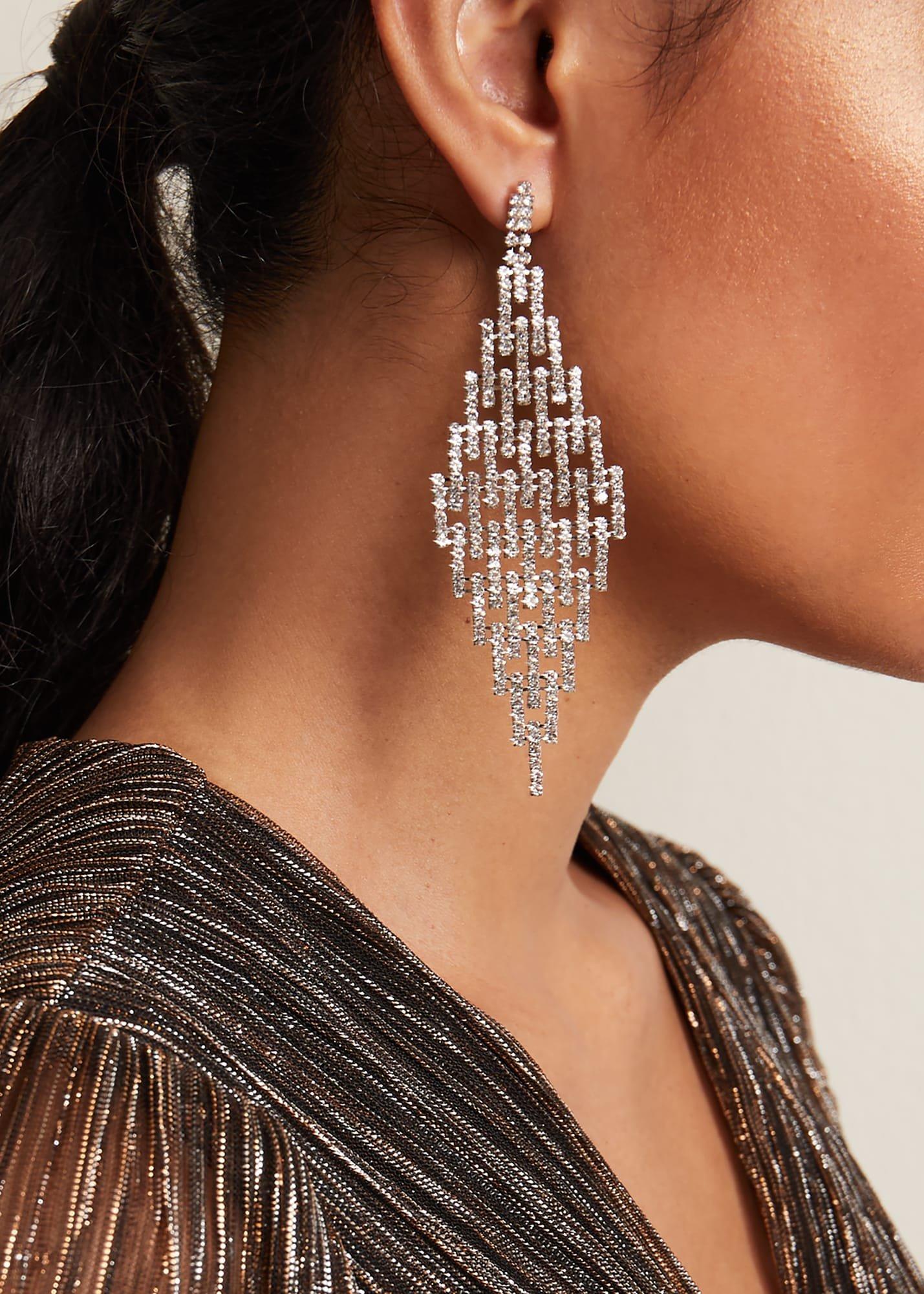 Oversized Stone Drop Earrings