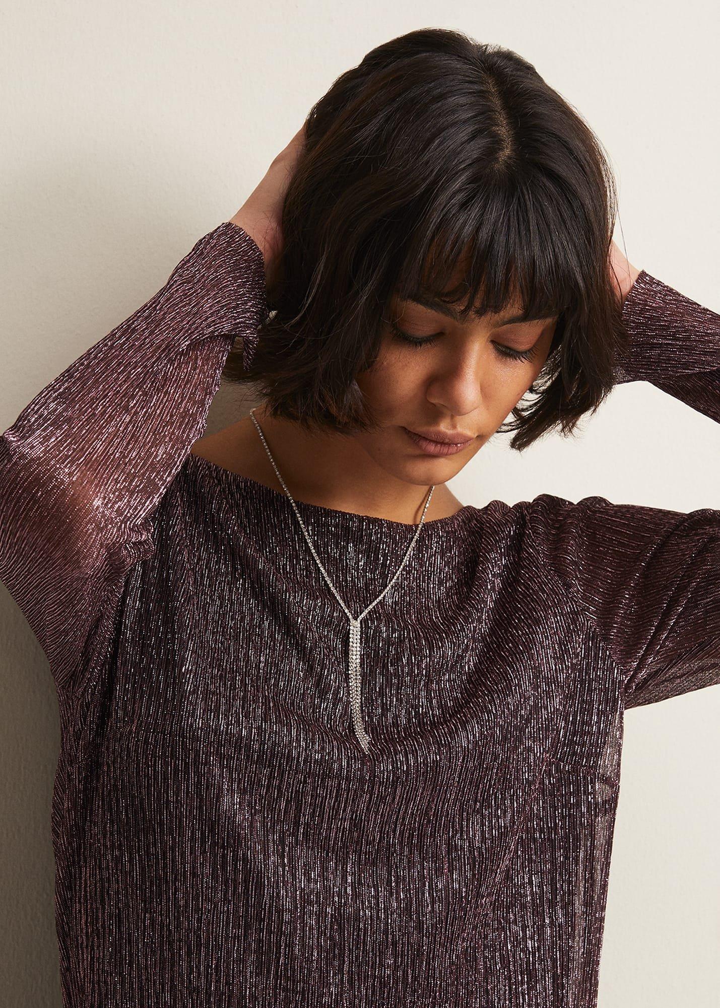 Short Sparkly Lariat Necklace