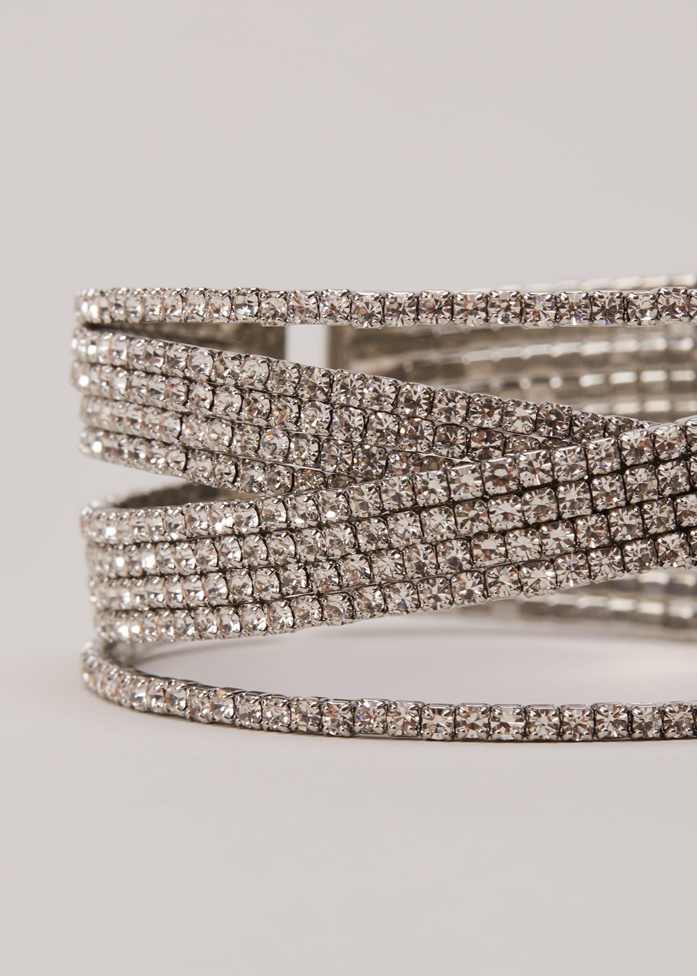 Silver Sparkly Cuff Bracelet