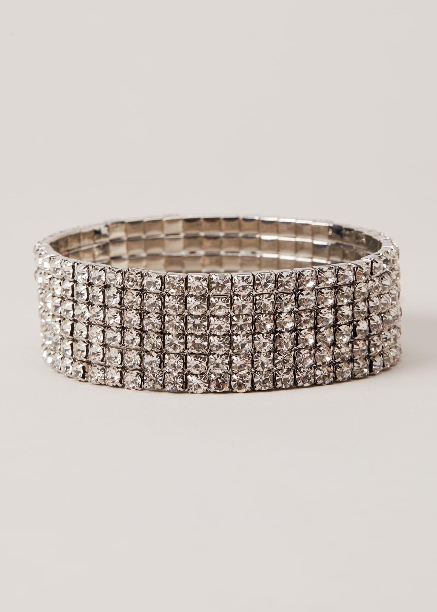 Silver Sparkle Cuff Bracelet