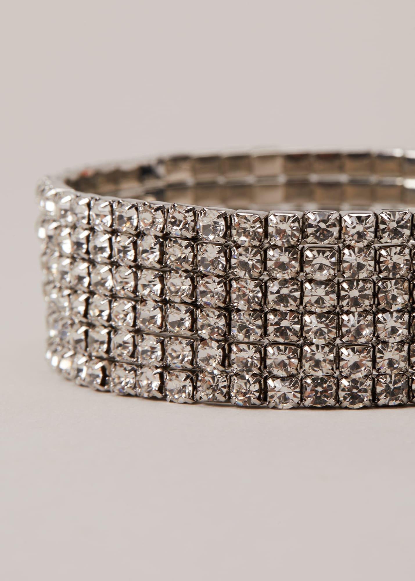 Silver Sparkle Cuff Bracelet