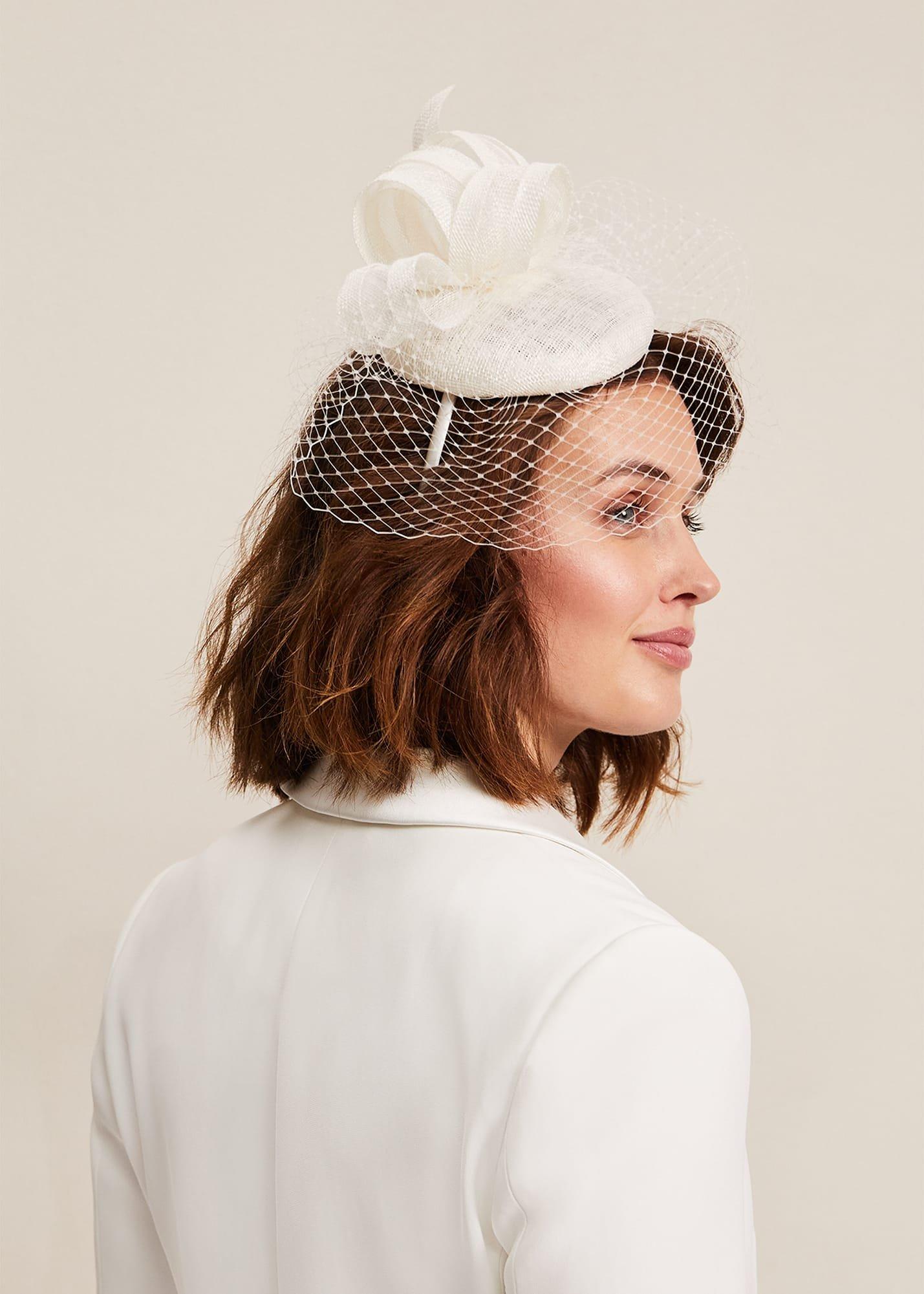 Veiled Twist Top Pillbox Fascinator