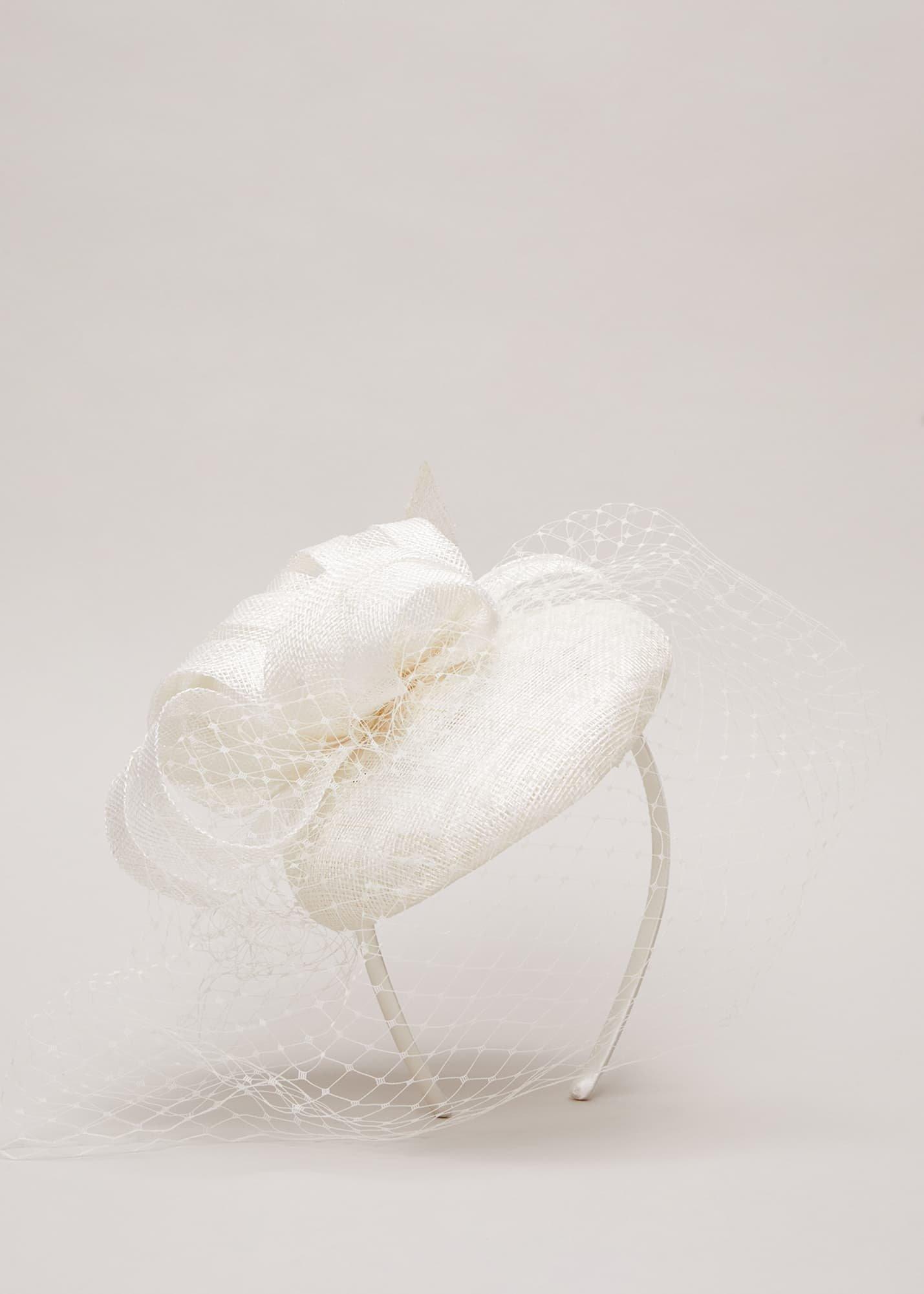 Veiled Twist Top Pillbox Fascinator