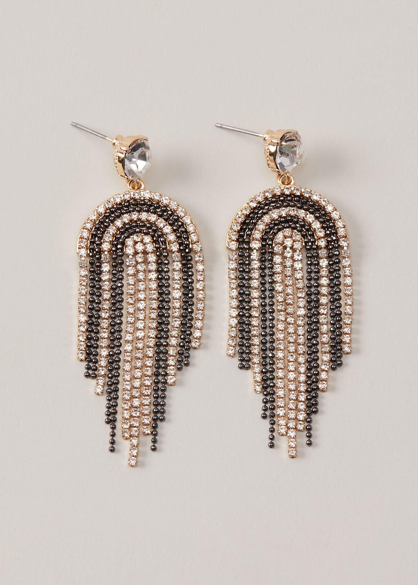 Deco Sparkle Drop Earrings