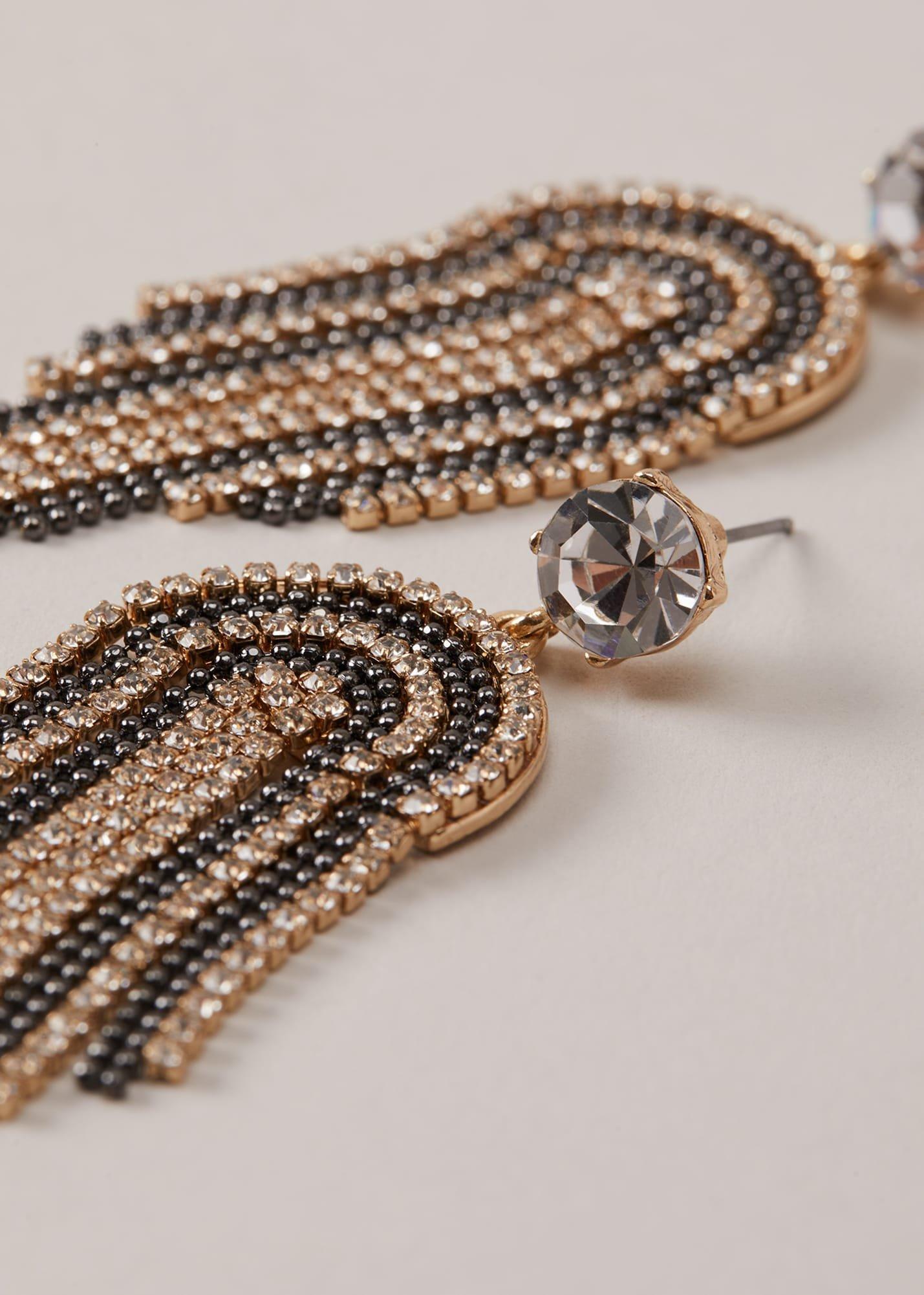 Deco Sparkle Drop Earrings